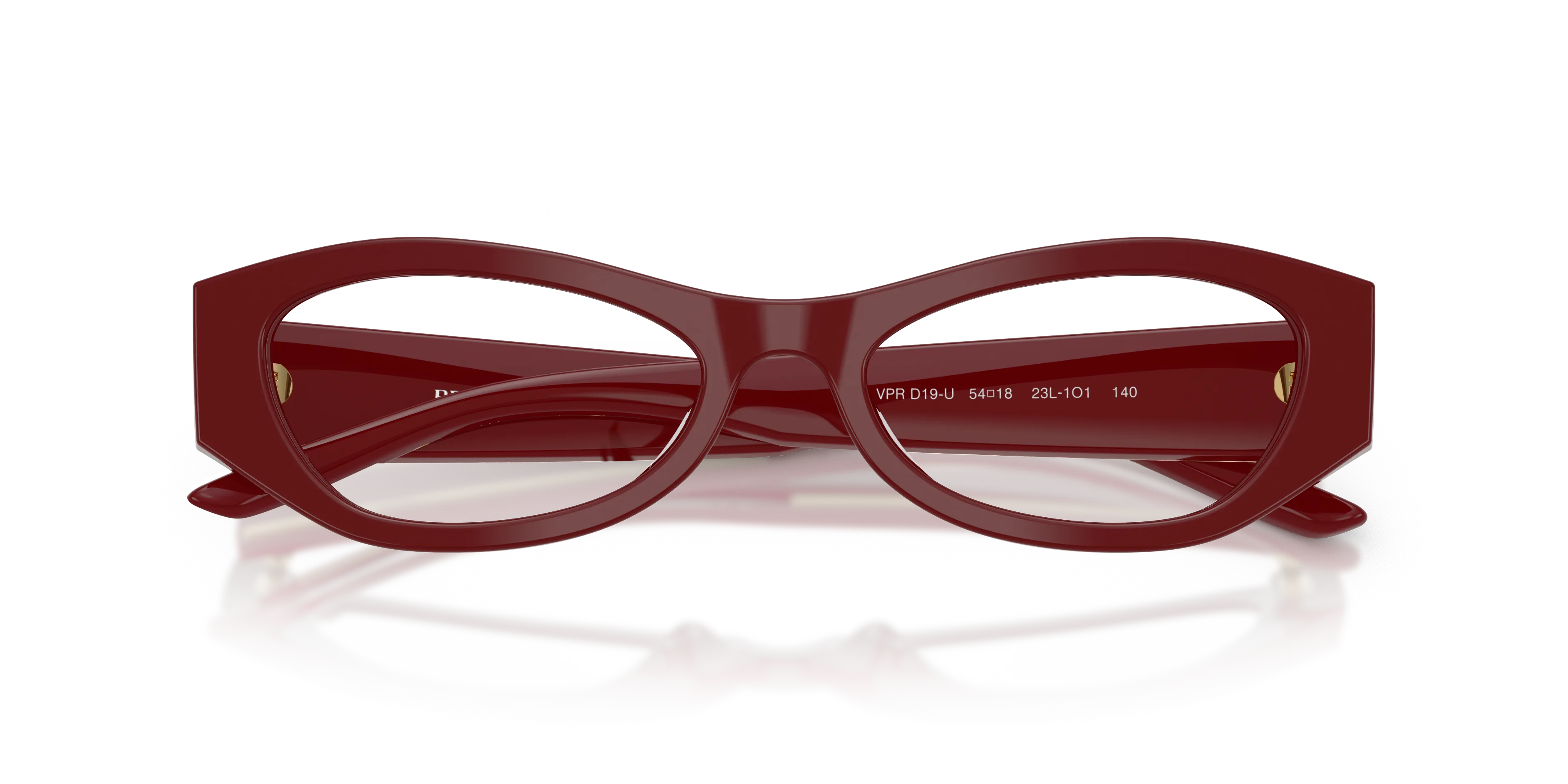 Prada PR D19VU 23L1O1 Montature da vista Acetato Marrone Trasparente Rotonda Normale - immagine 2