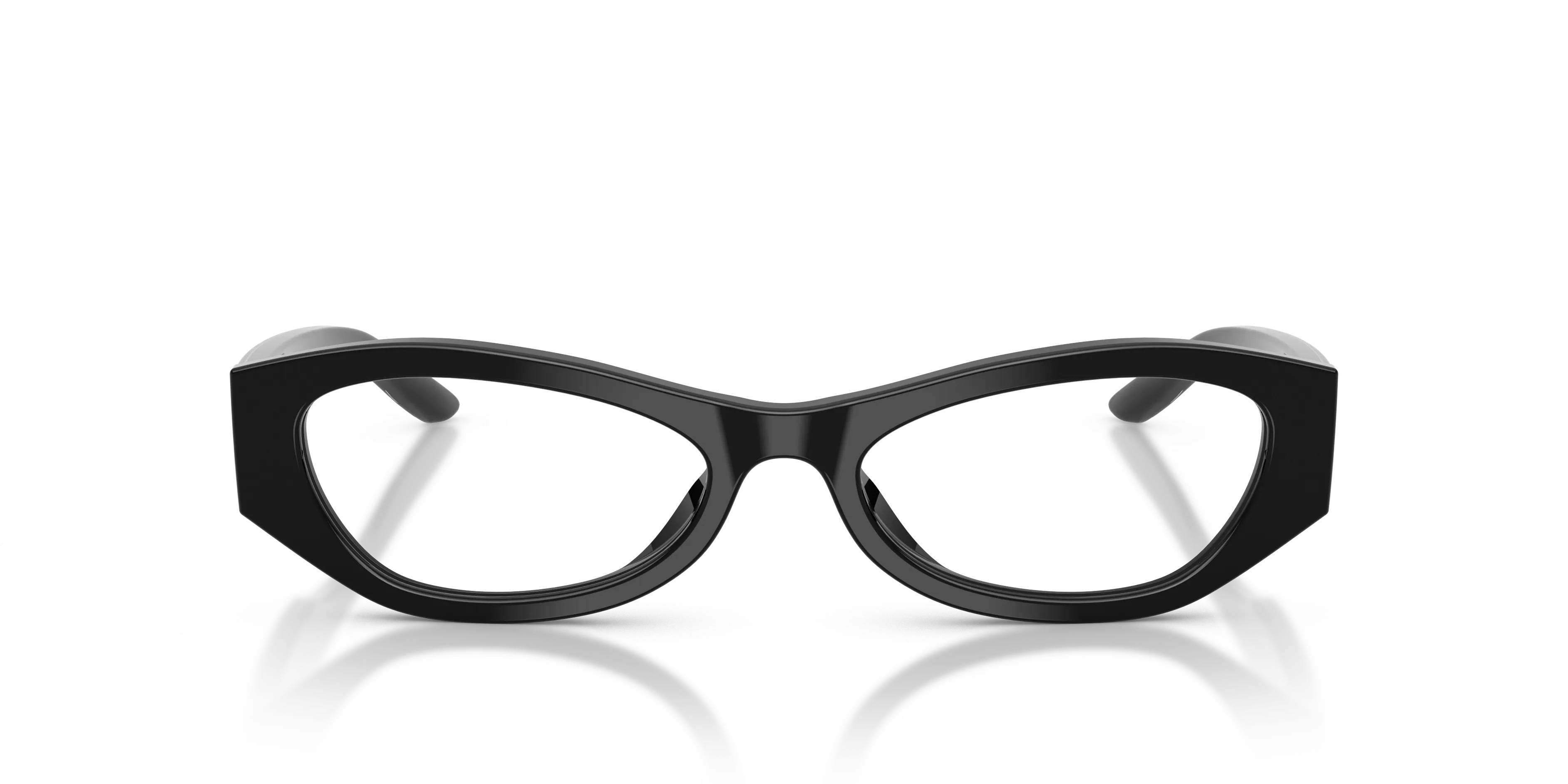 Prada PR D19VU 16K1O1 Montature da vista Acetato Nero Trasparente Rotonda Normale - immagine 3