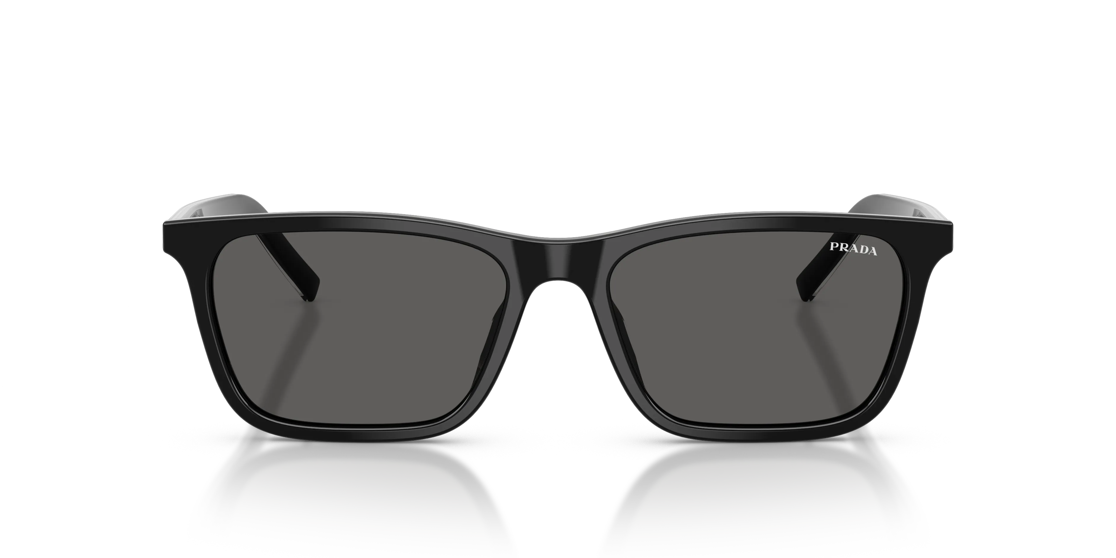 Prada PR D19S 29O20Z Occhiali da sole Acetato Nero Grigio Squadrata Normale - immagine 3