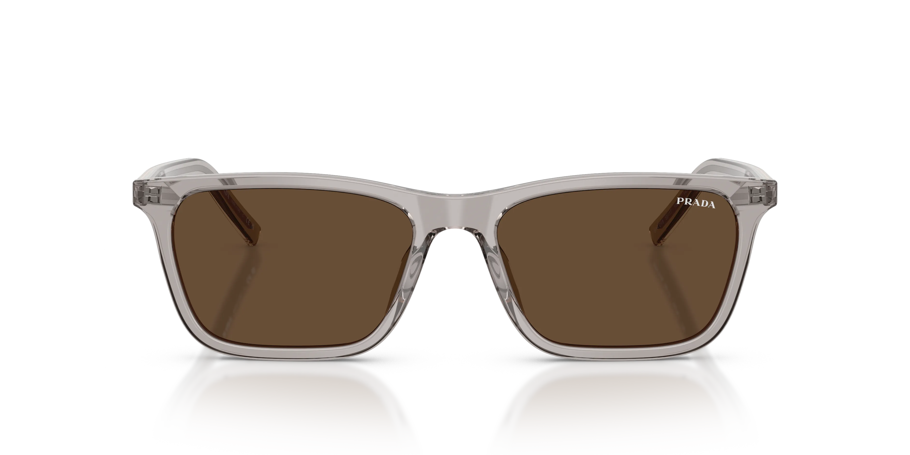 Prada PR D19S 10J9L1 Occhiali da sole Acetato Grigio Marrone Squadrata Normale - immagine 3