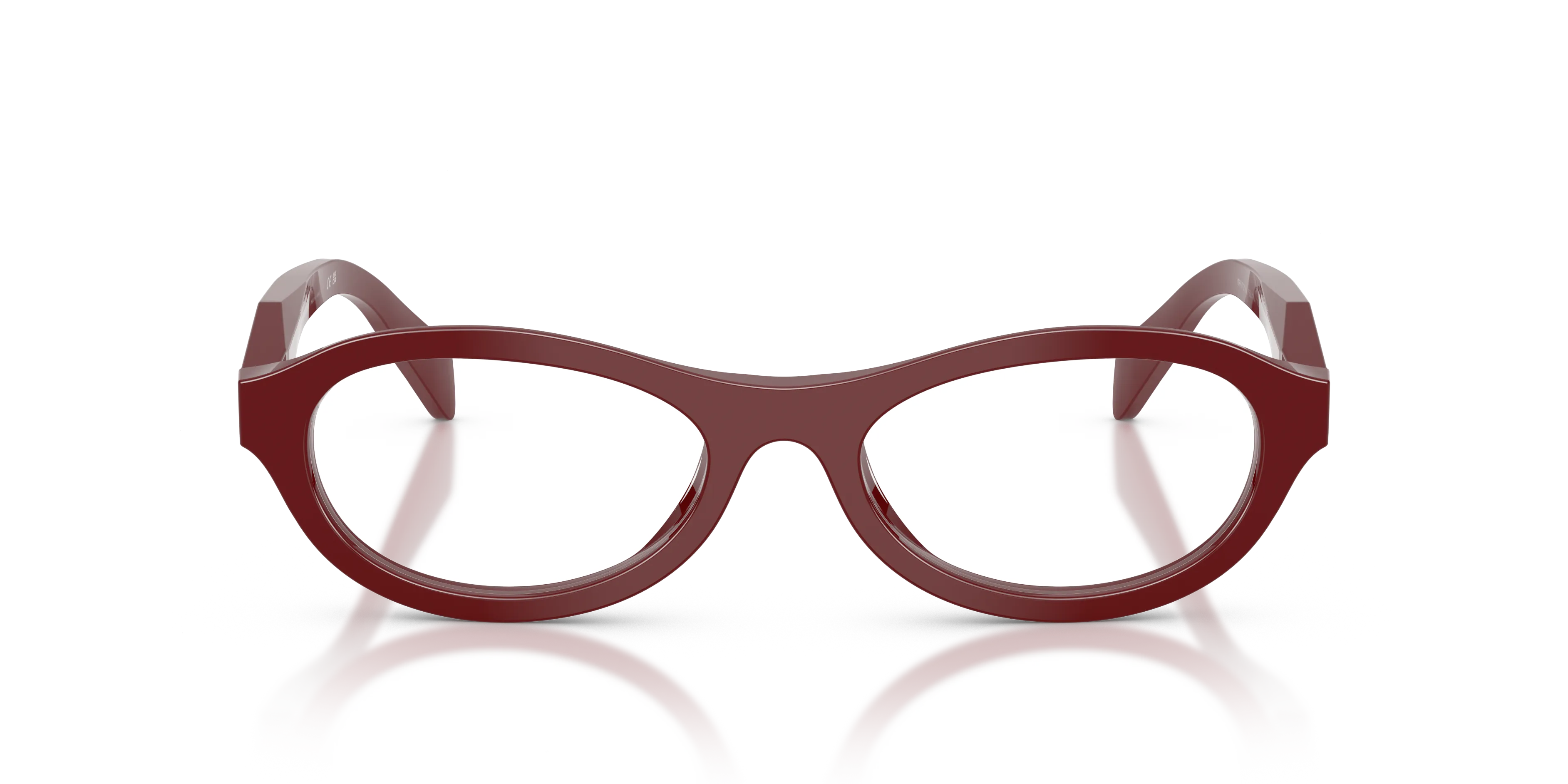Prada PR D18V 23L1O1 Montature da vista Acetato Marrone Trasparente Rotonda Normale - immagine 3