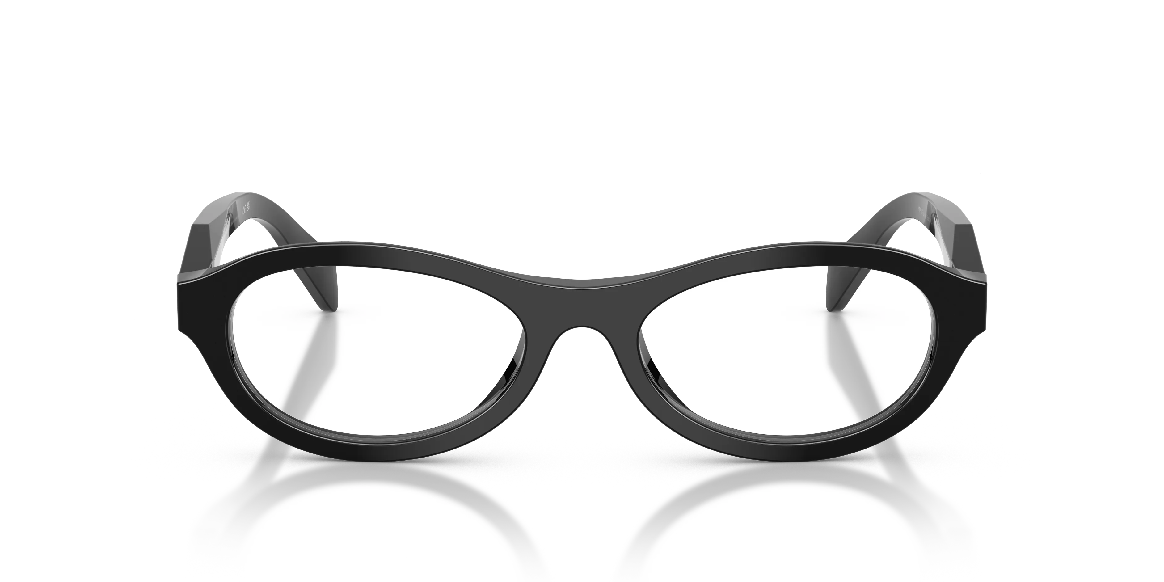 Prada PR D18V 16K1O1 Montature da vista Acetato Nero Trasparente Rotonda Normale - immagine 3