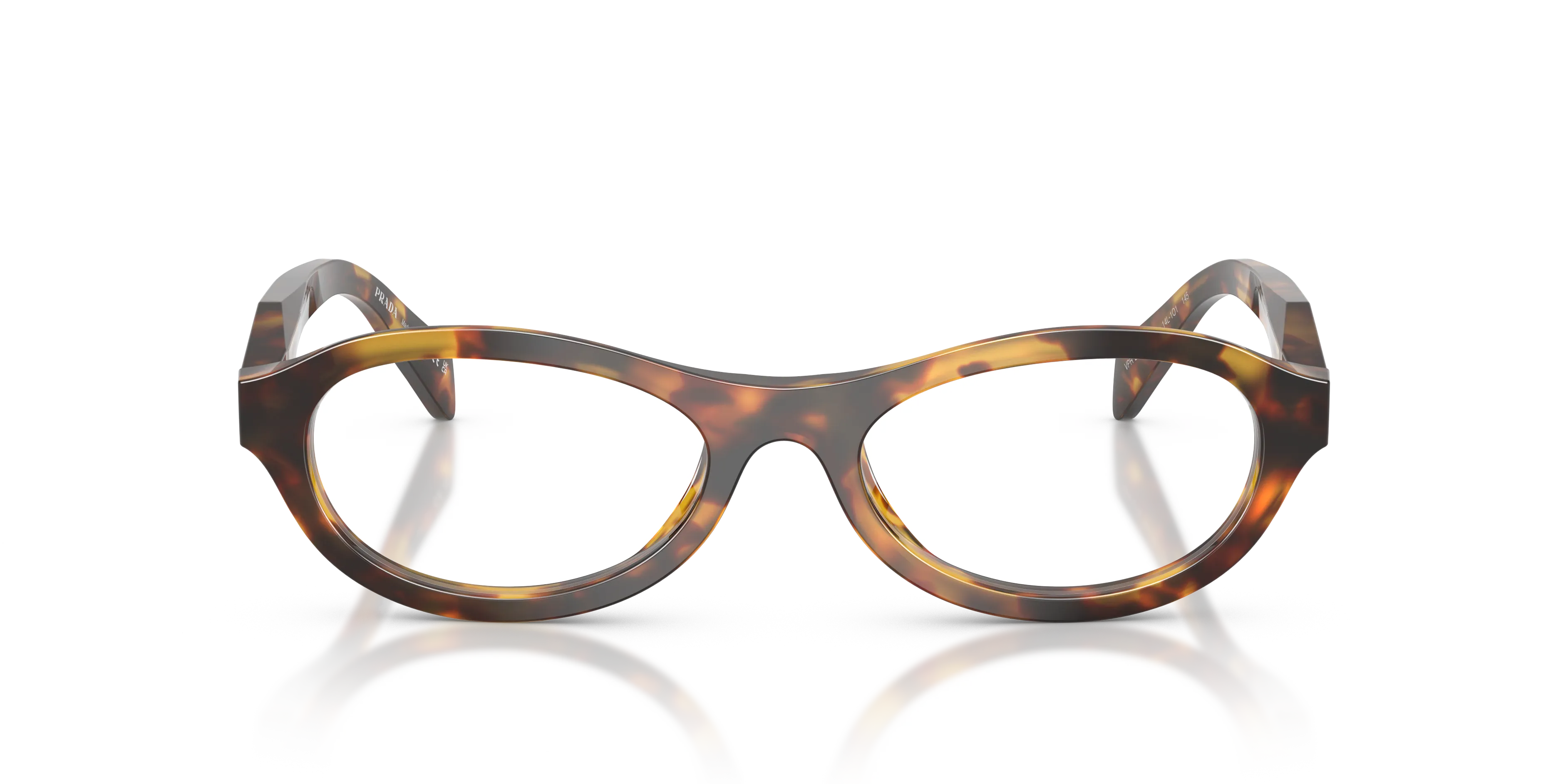 Prada PR D18V 14L1O1 Montature da vista Acetato Tartaruga Trasparente Rotonda Normale - immagine 3