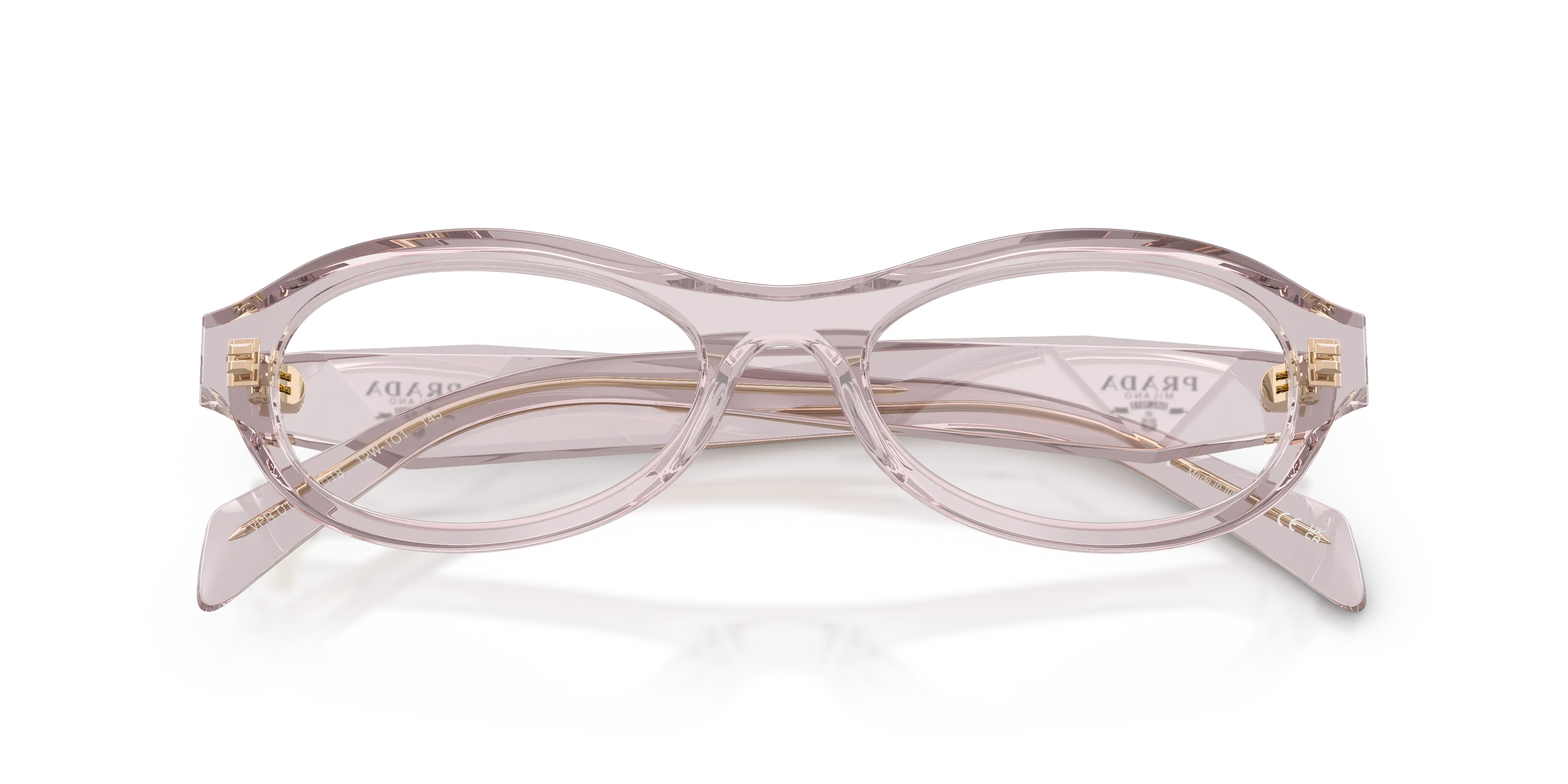Prada PR D18V 12W1O1 Montature da vista Acetato Viola Trasparente Rotonda Normale - immagine 2