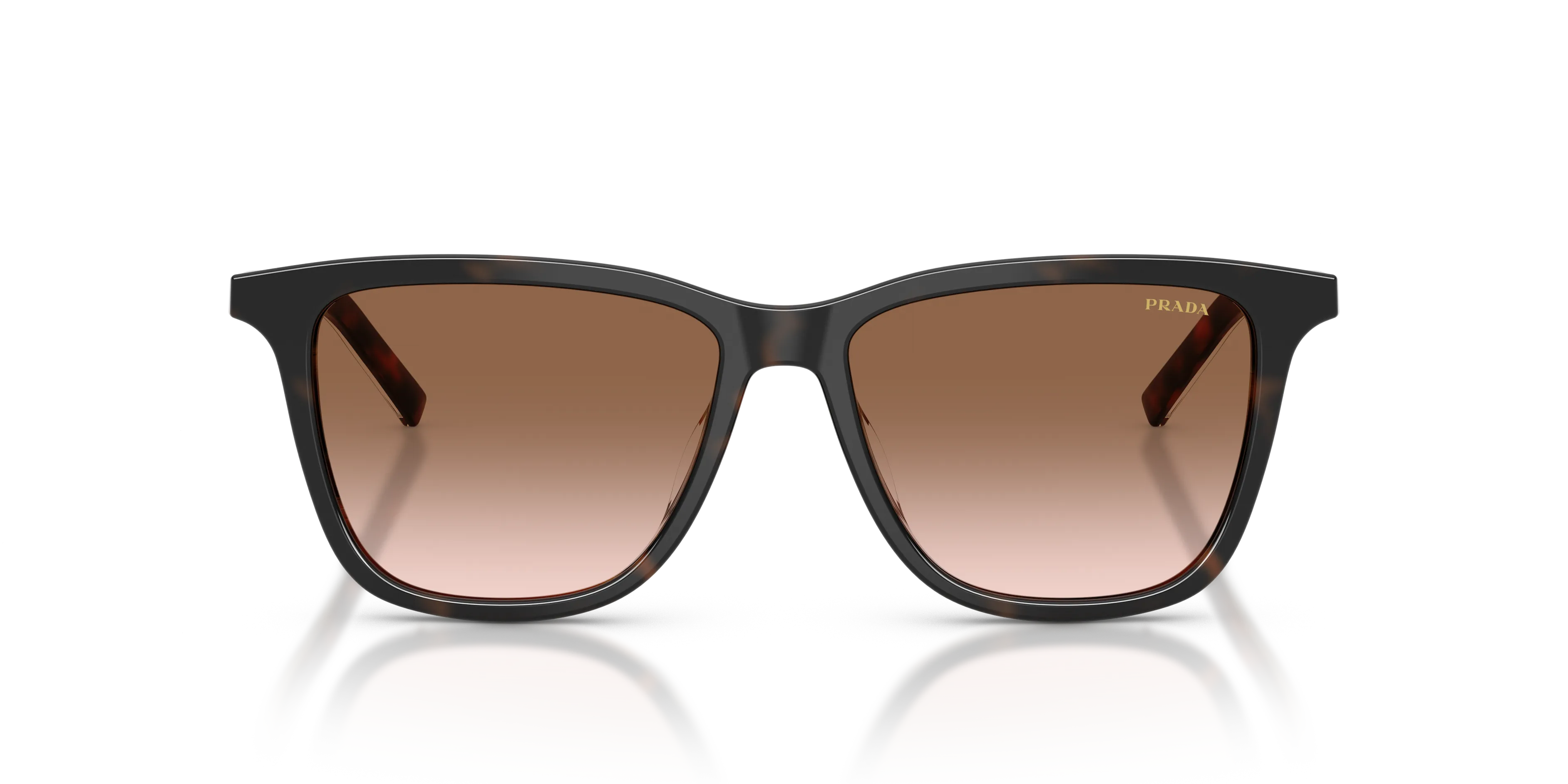 Prada PR D18SD 20P90P Occhiali da sole Acetato Tartaruga Marrone Squadrata Normale Sfumato - immagine 3