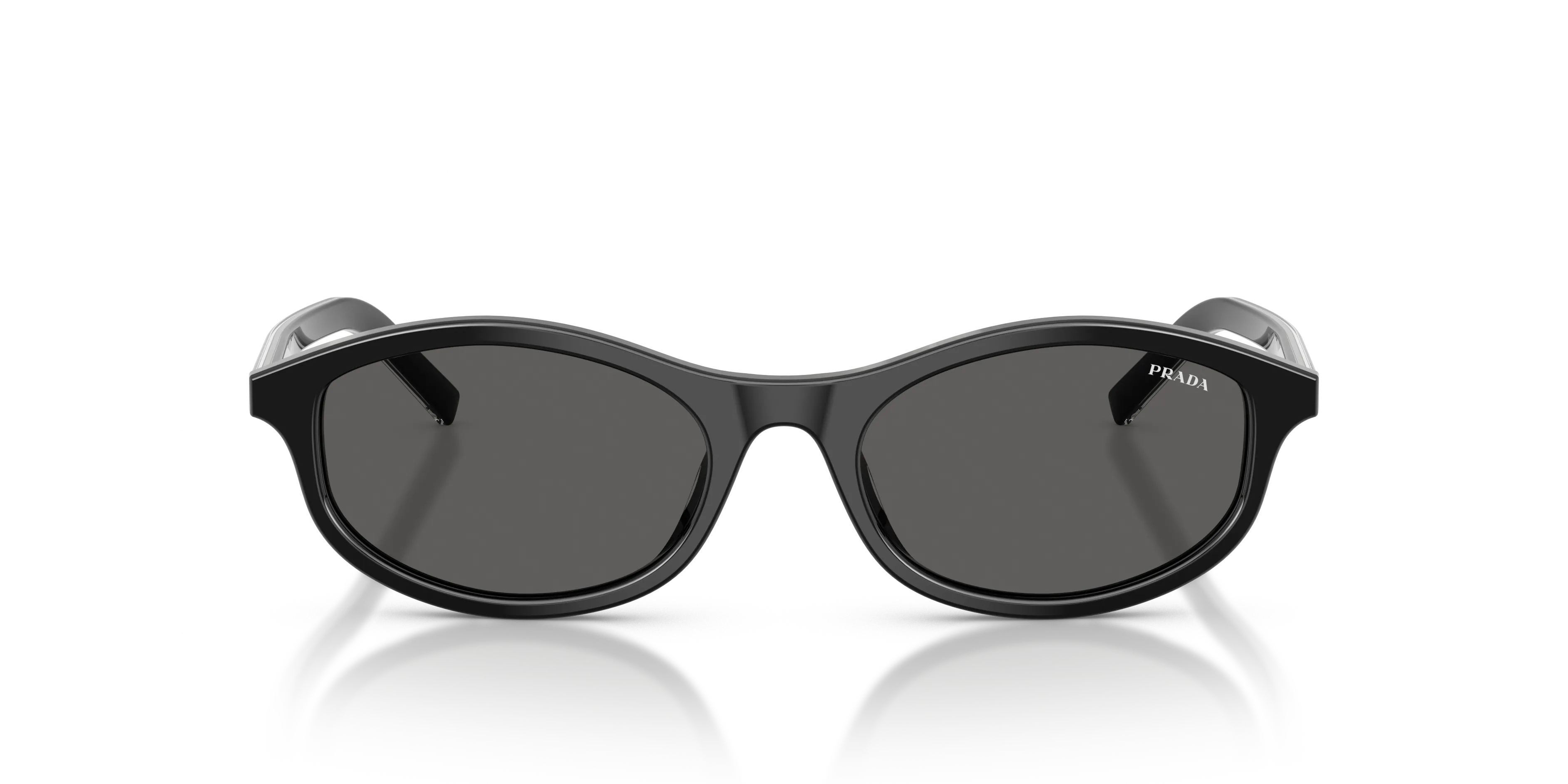 Prada PR D17S 29O20Z Occhiali da sole Acetato Nero Grigio Geometrica Normale - immagine 3