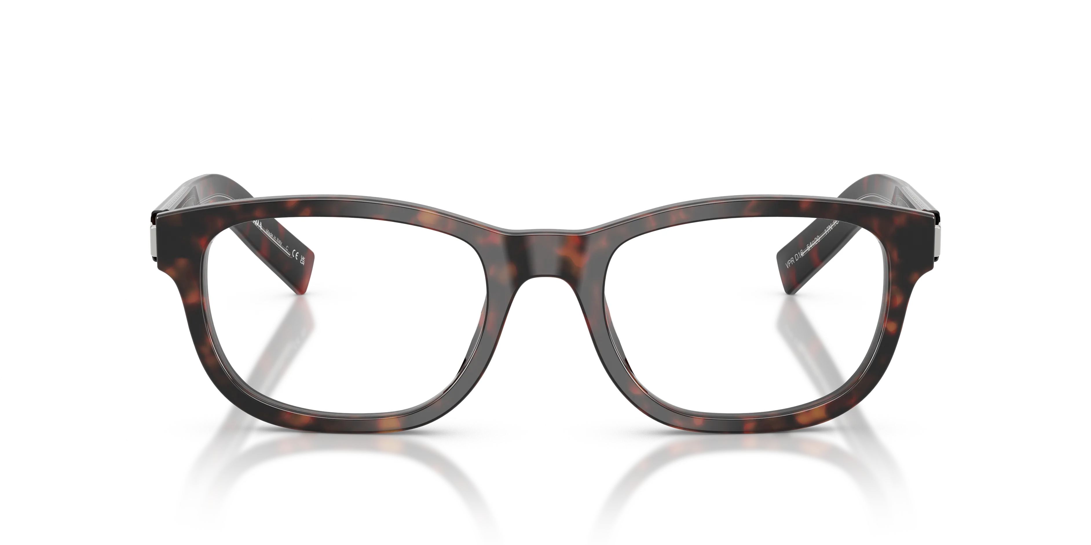 Prada PR D16V 17N1O1 Montature da vista Acetato Tartaruga Trasparente Squadrata Normale - immagine 3