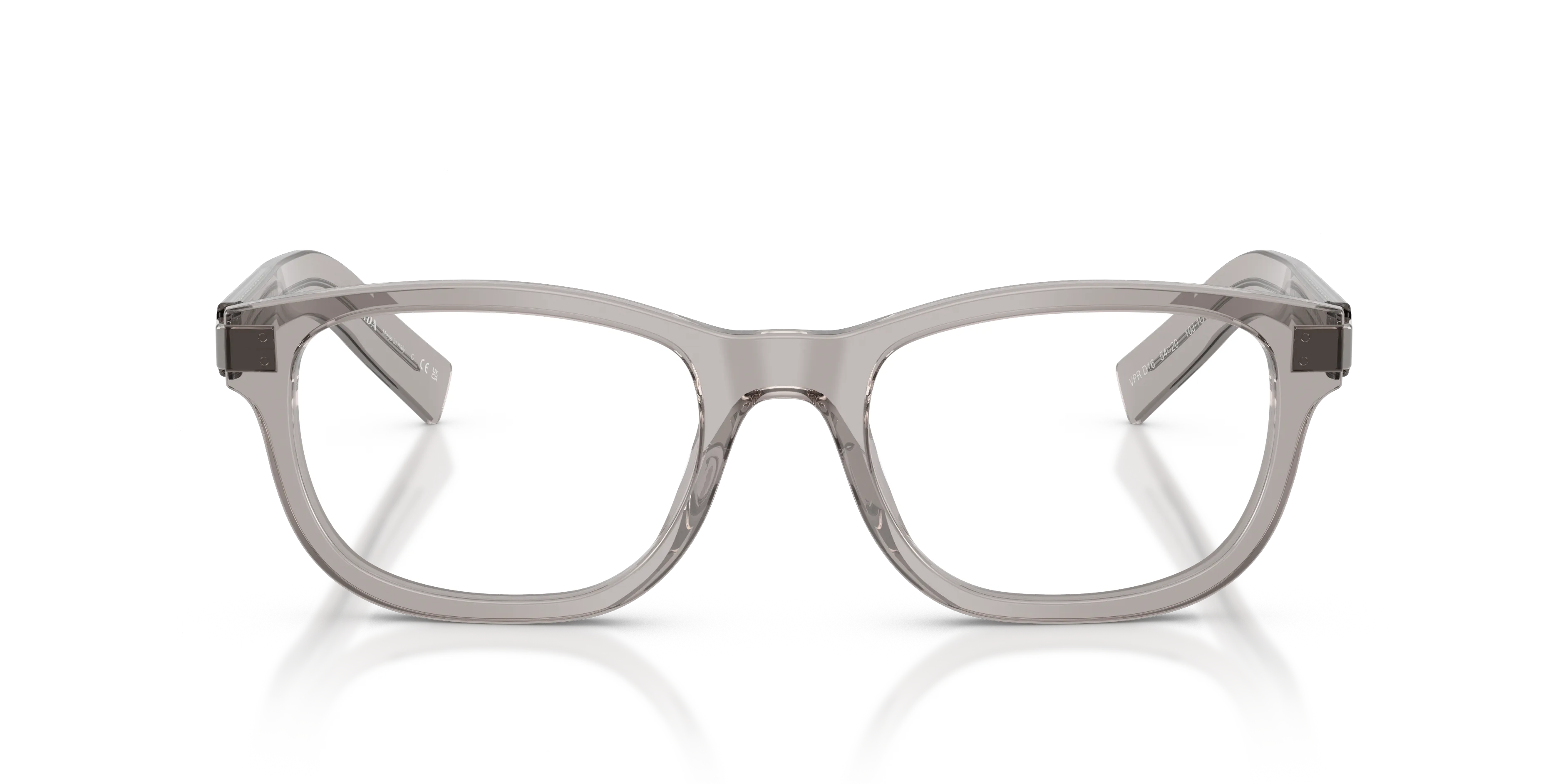 Prada PR D16V 10J1O1 Montature da vista Acetato Grigio Trasparente Squadrata Normale - immagine 3