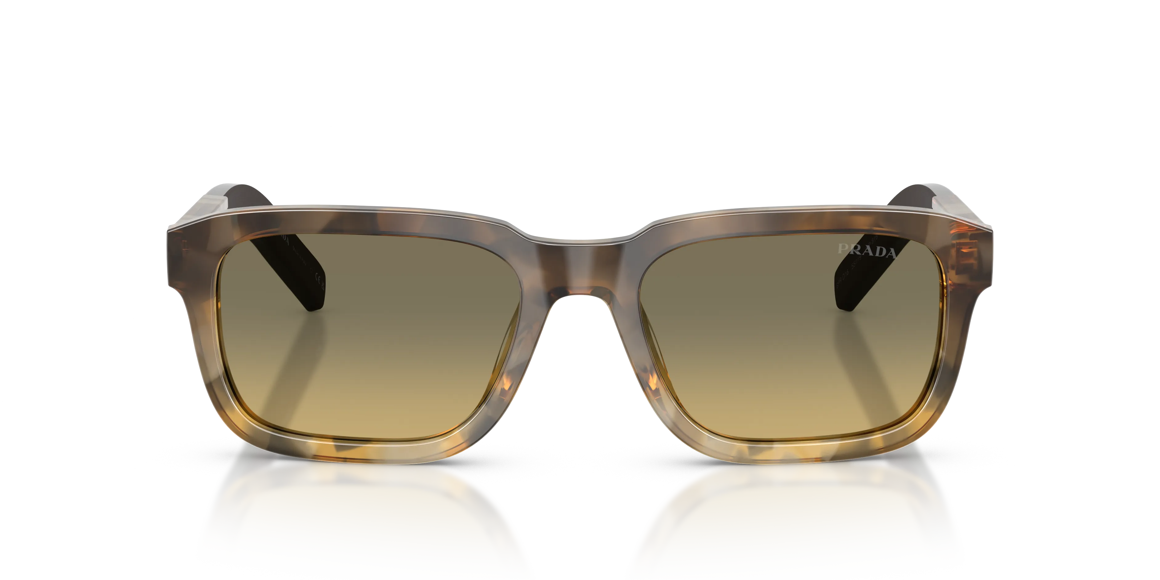 Prada PR D16S 21P81B Occhiali da sole Acetato Marrone Marrone Squadrata Normale Sfumato - immagine 3