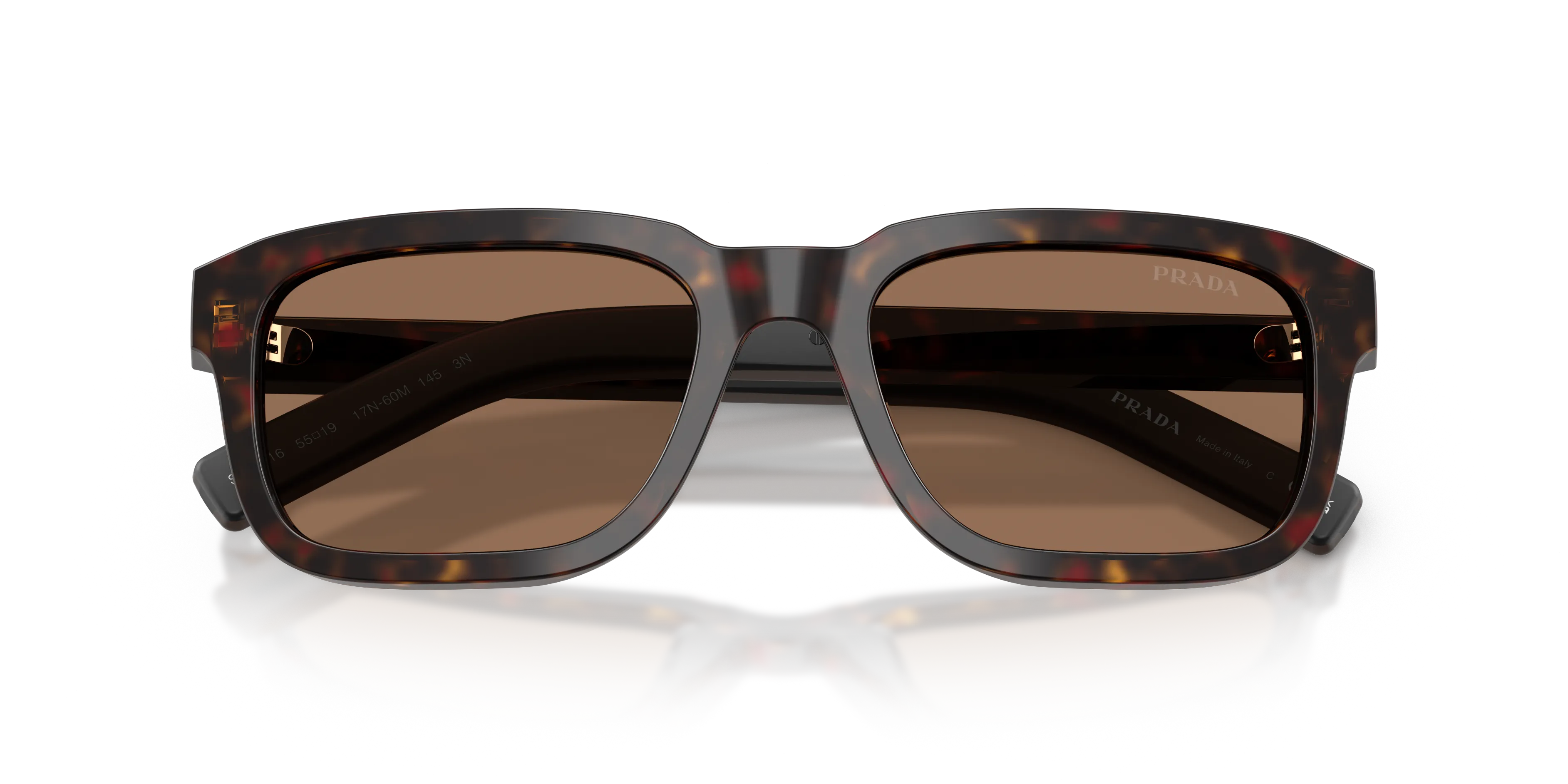 Prada PR D16S 17N60M Occhiali da sole Acetato Tartaruga Marrone Squadrata Normale - immagine 2