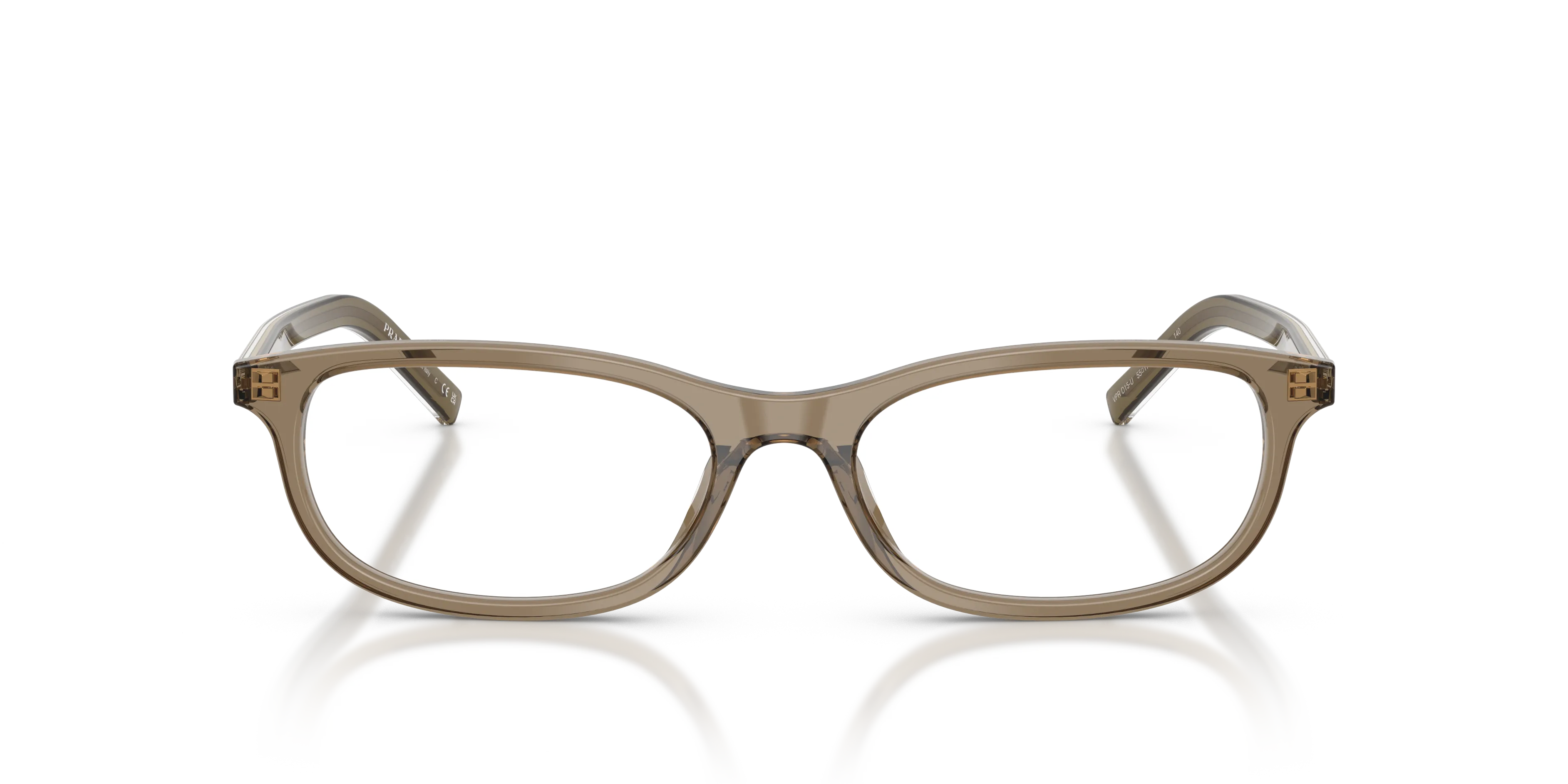 Prada PR D15VU 18T1O1 Montature da vista Acetato Marrone Trasparente Geometrica Normale - immagine 3