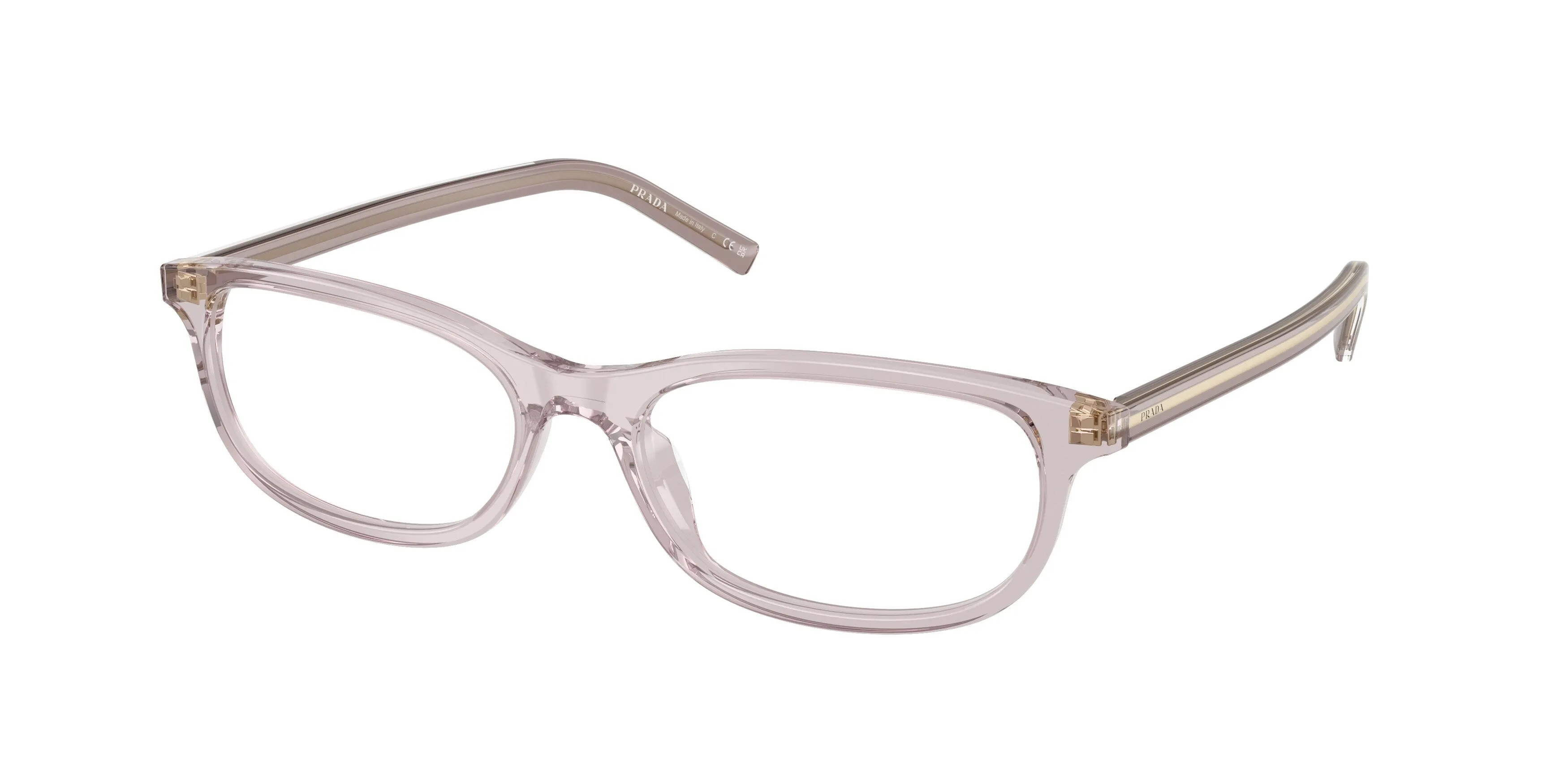 Prada PR D15VU 12W1O1 Montature da vista Acetato Viola Trasparente Geometrica Normale - immagine 1