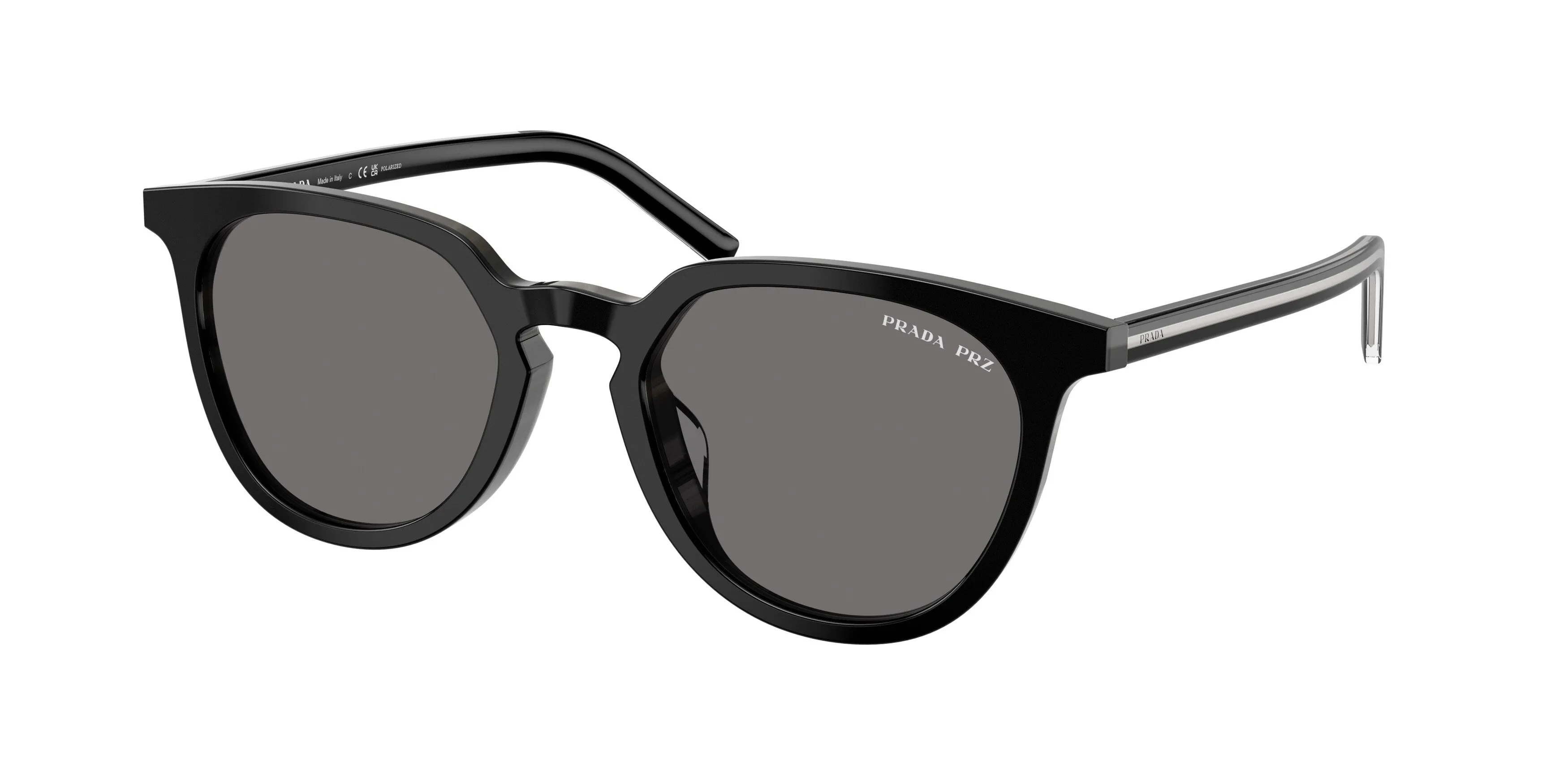 Prada PR D15SD 29O90T Occhiali da sole Acetato Nero Grigio Pantos Polarizzata - immagine 1