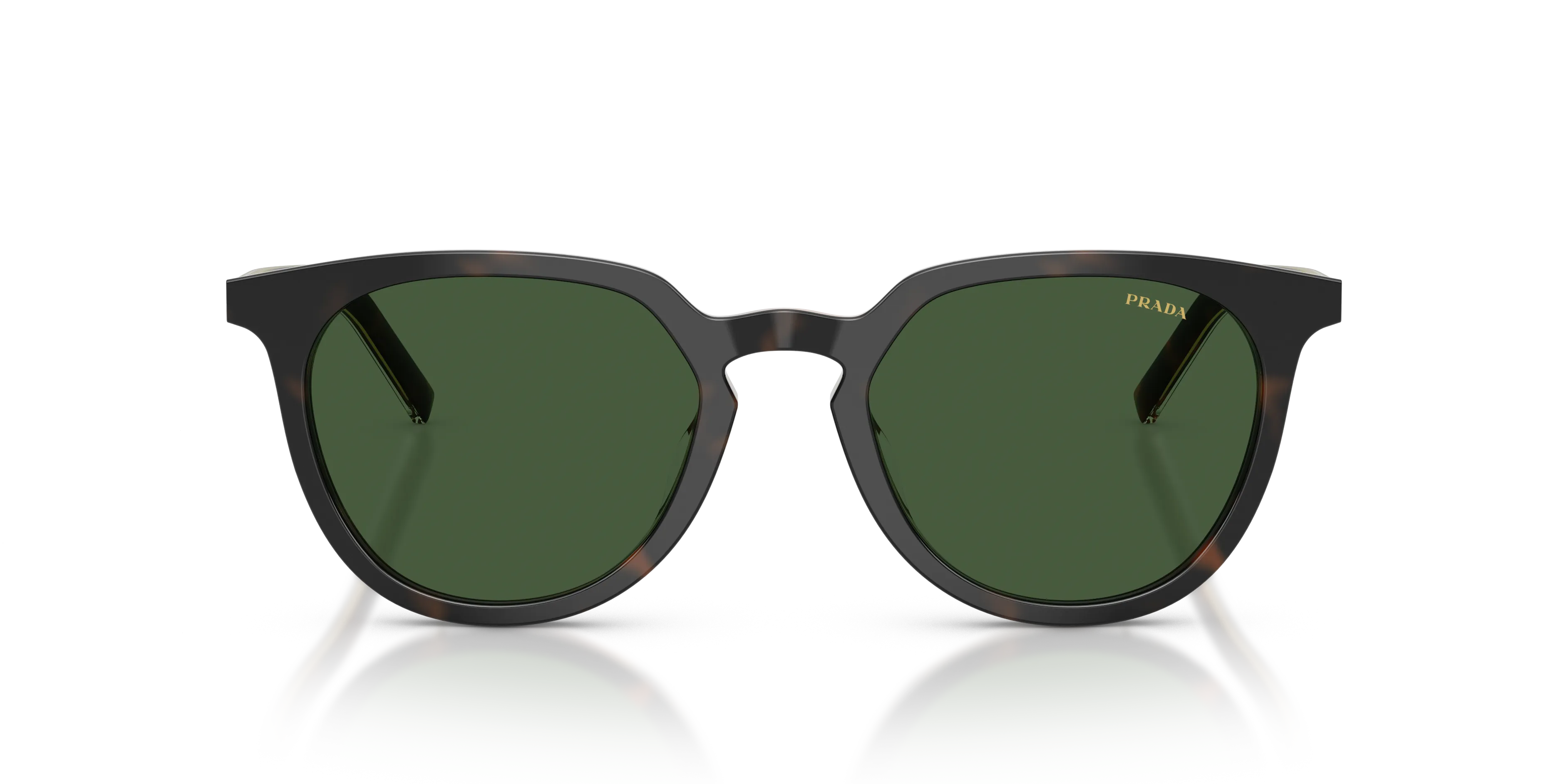 Prada PR D15SD 20P40P Occhiali da sole Acetato Tartaruga Verde Pantos Normale - immagine 3
