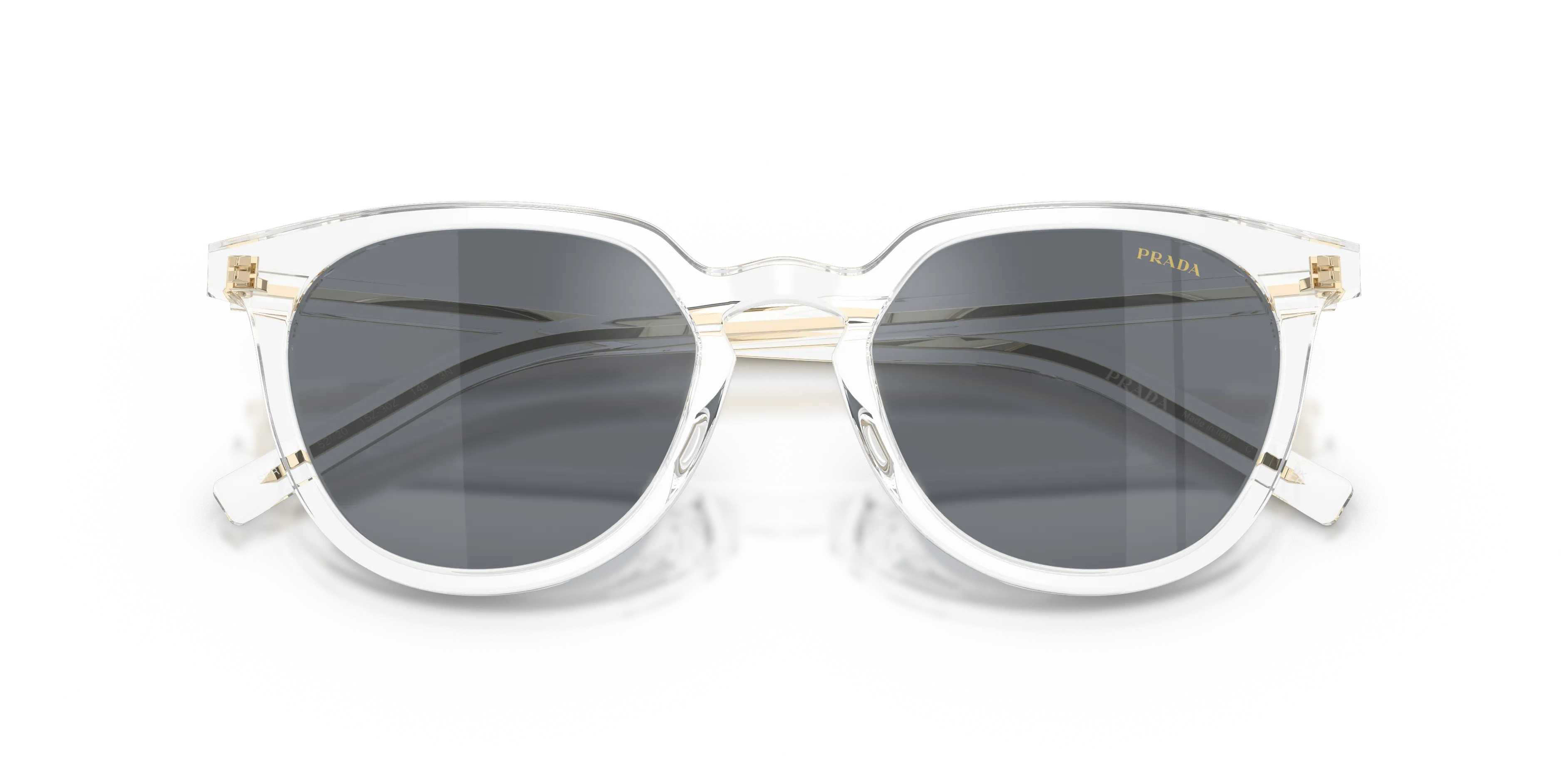 Prada PR D15SD 15Z30Z Occhiali da sole Acetato Trasparente Blu Pantos Normale - immagine 2