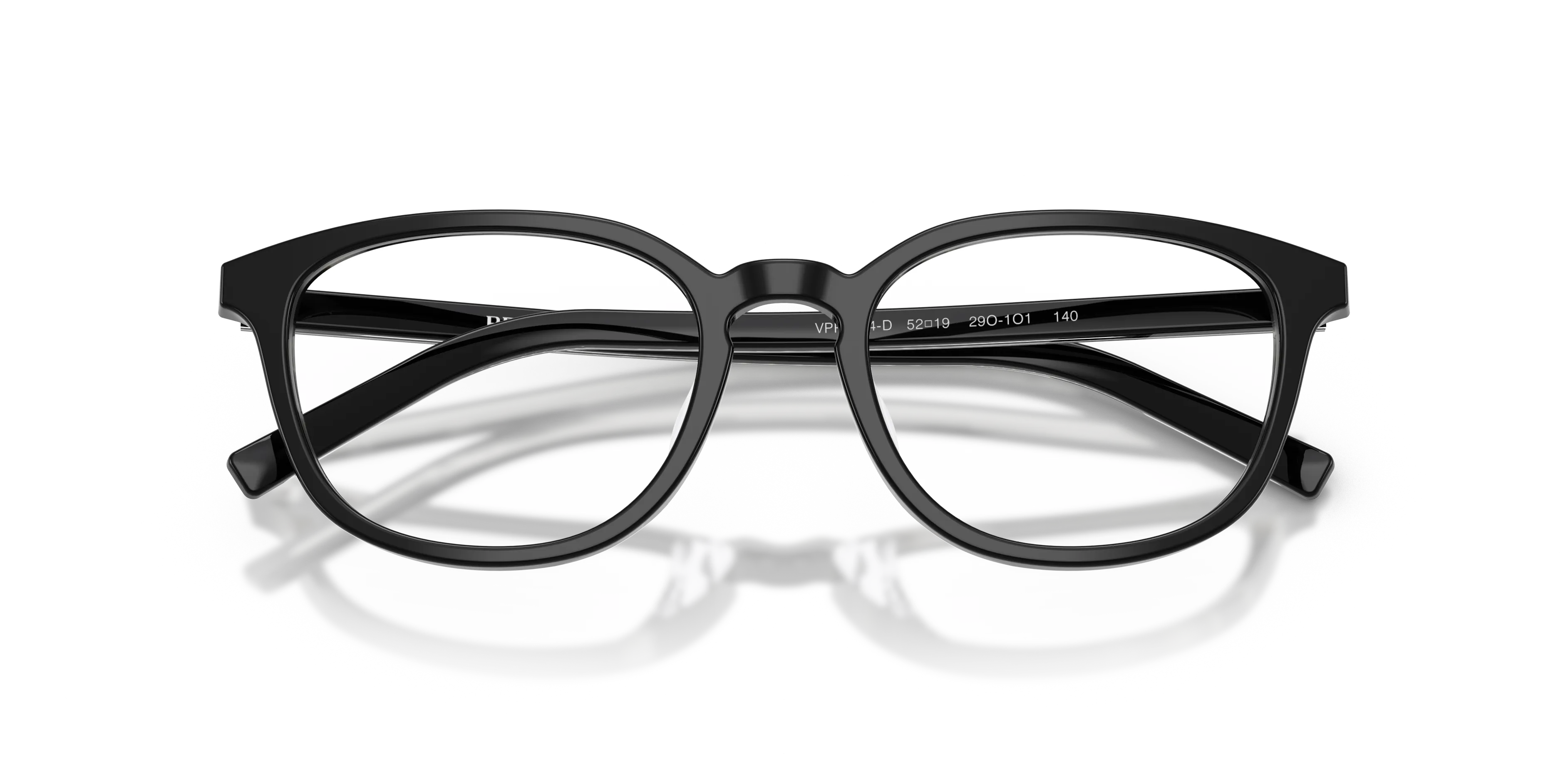 Prada PR D14VD 29O1O1 Montature da vista Acetato Nero Trasparente Pantos Normale - immagine 2