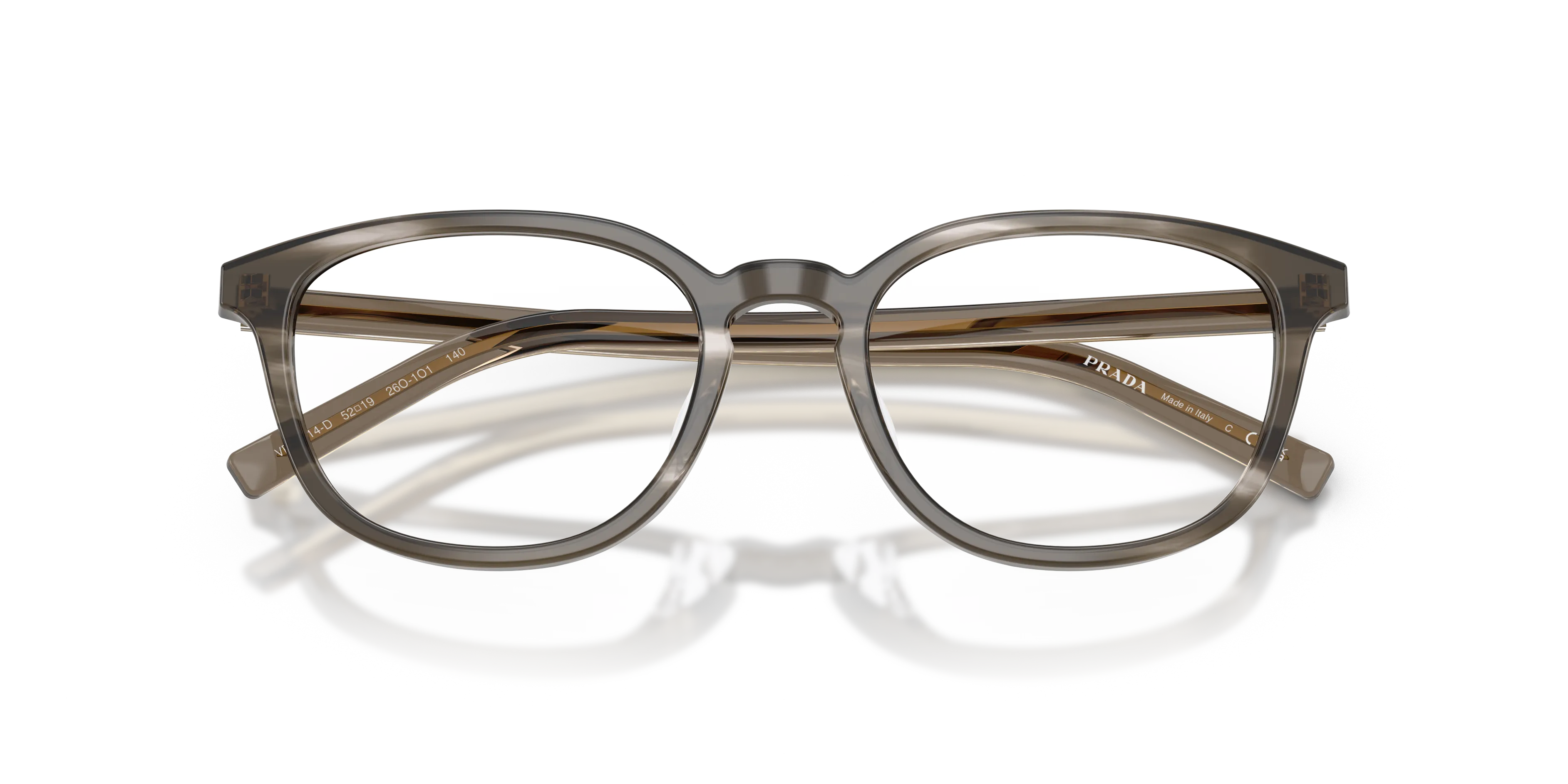 Prada PR D14VD 26O1O1 Montature da vista Acetato Nero Trasparente Pantos Normale - immagine 2