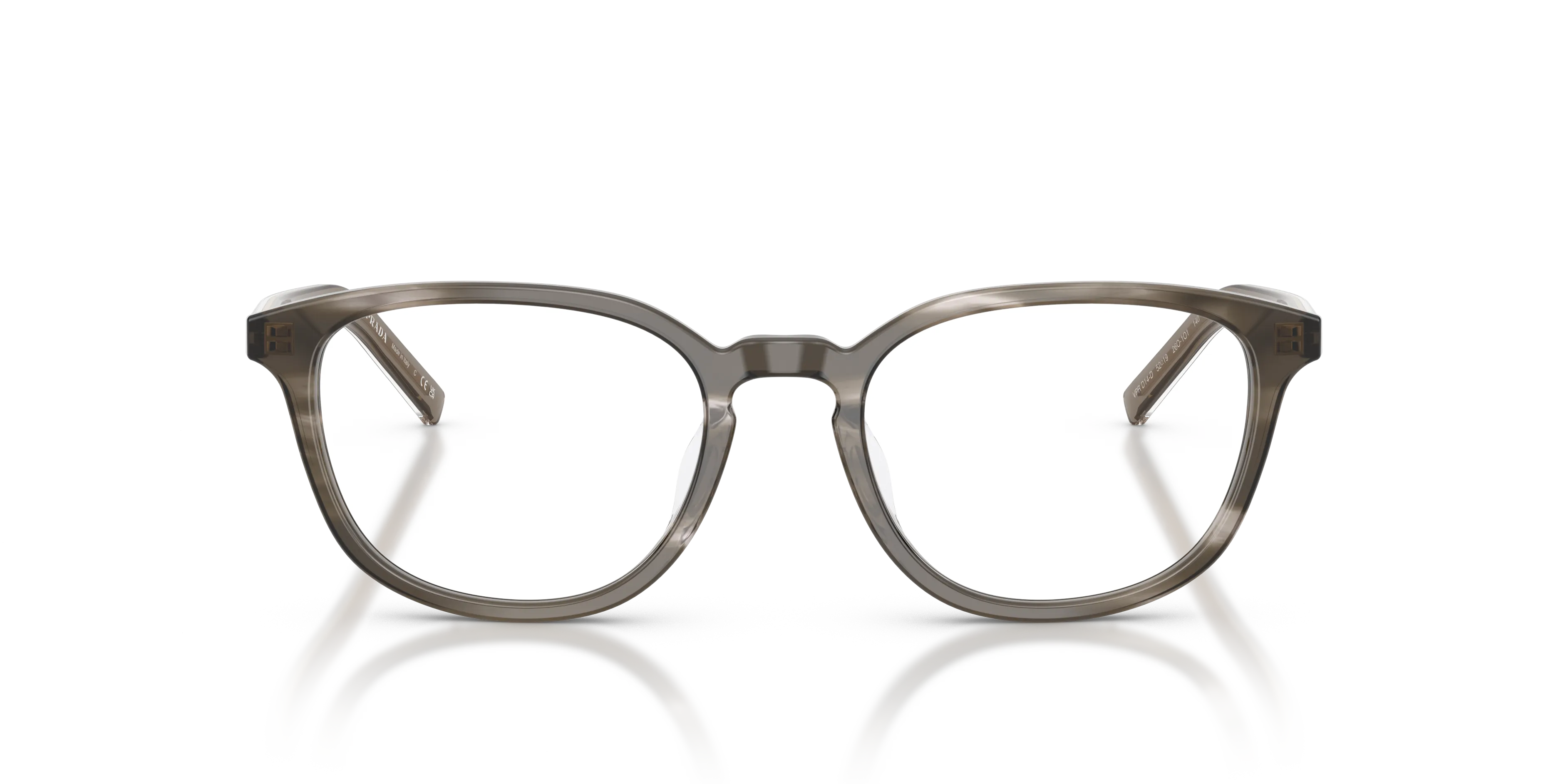 Prada PR D14VD 26O1O1 Montature da vista Acetato Nero Trasparente Pantos Normale - immagine 3