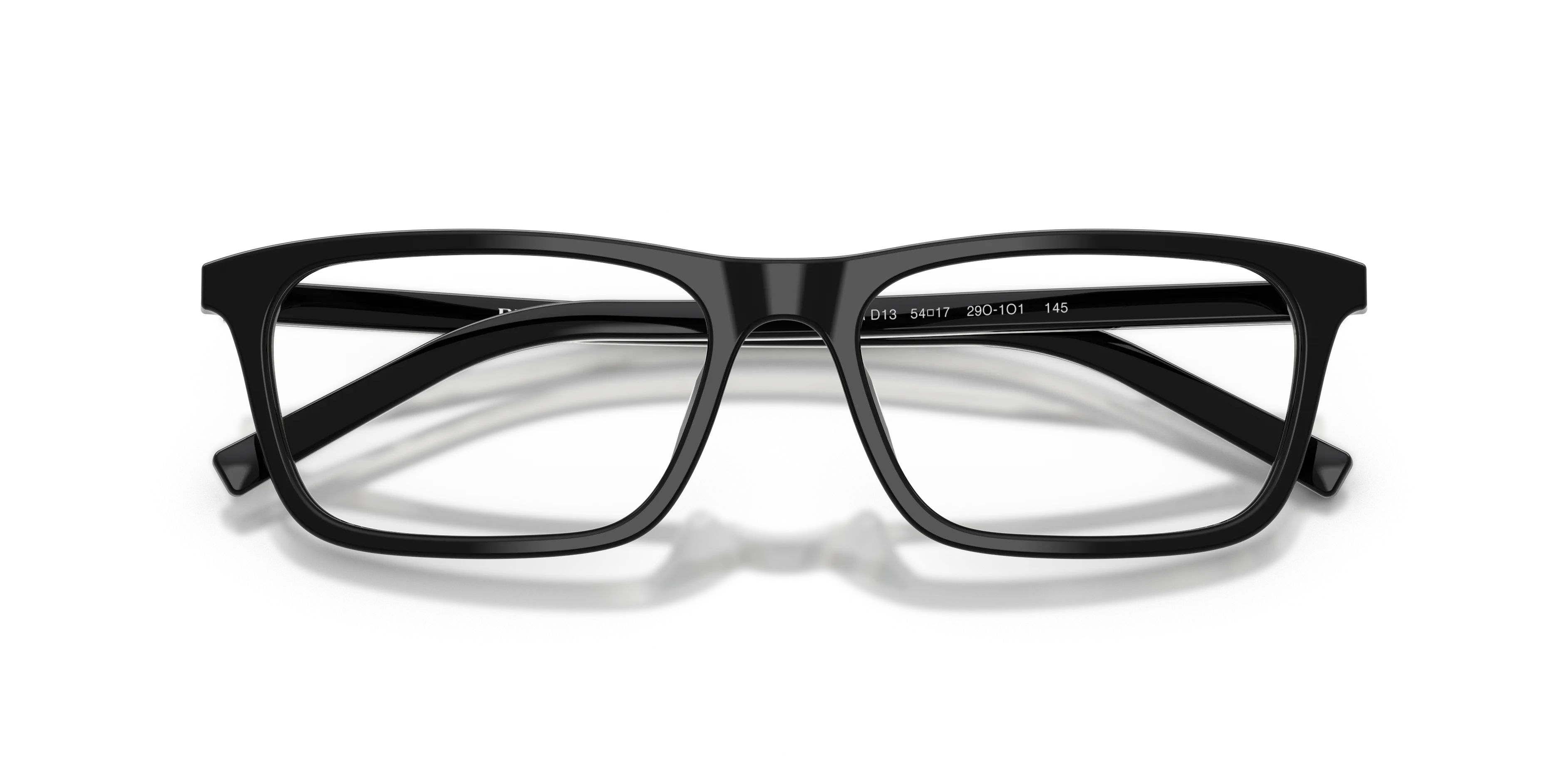 Prada PR D13V 29O1O1 Montature da vista Acetato Nero Trasparente Squadrata Normale - immagine 2