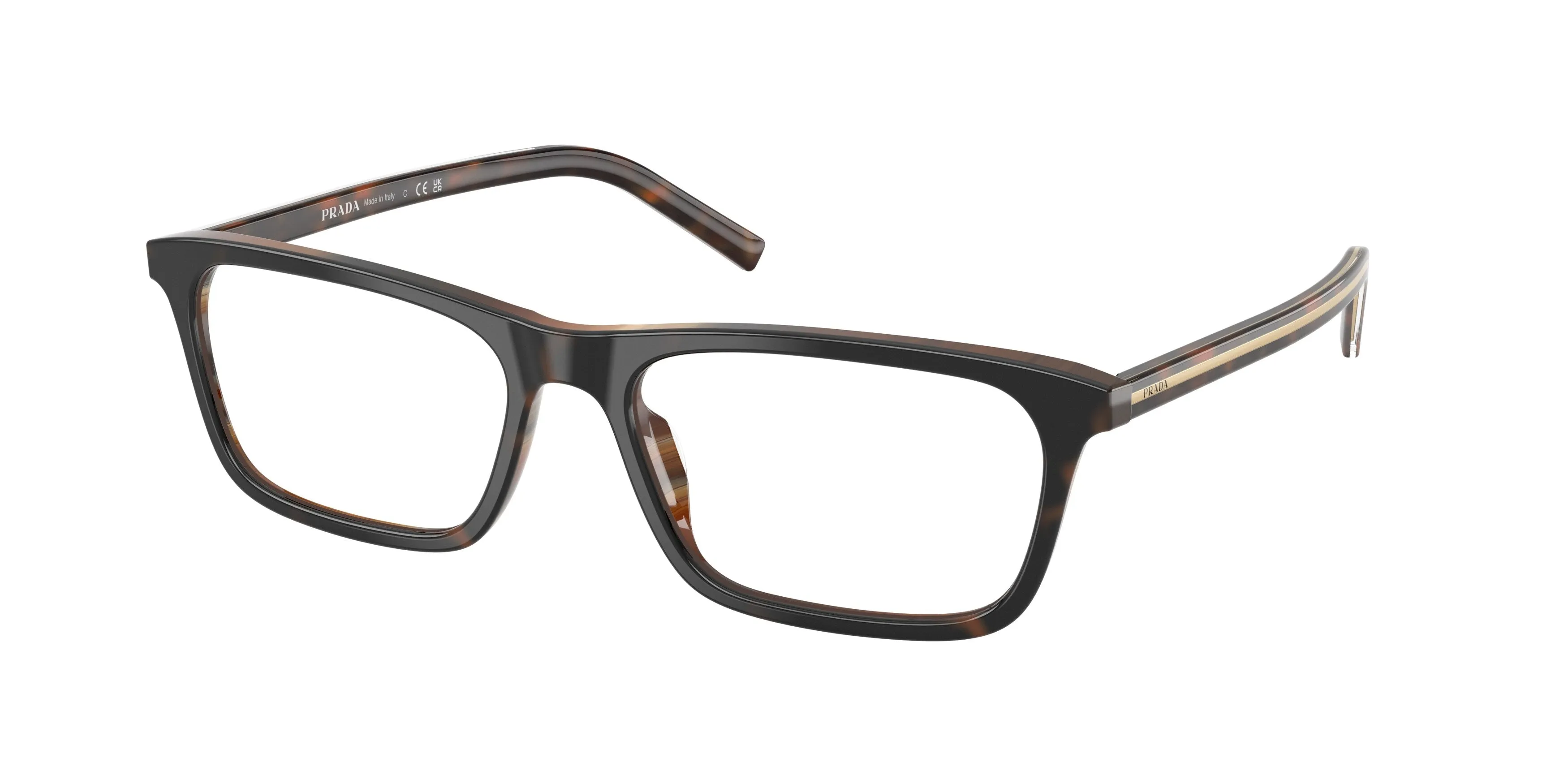 Prada PR D13V 20P1O1 Montature da vista Acetato Tartaruga Trasparente Squadrata Normale - immagine 1