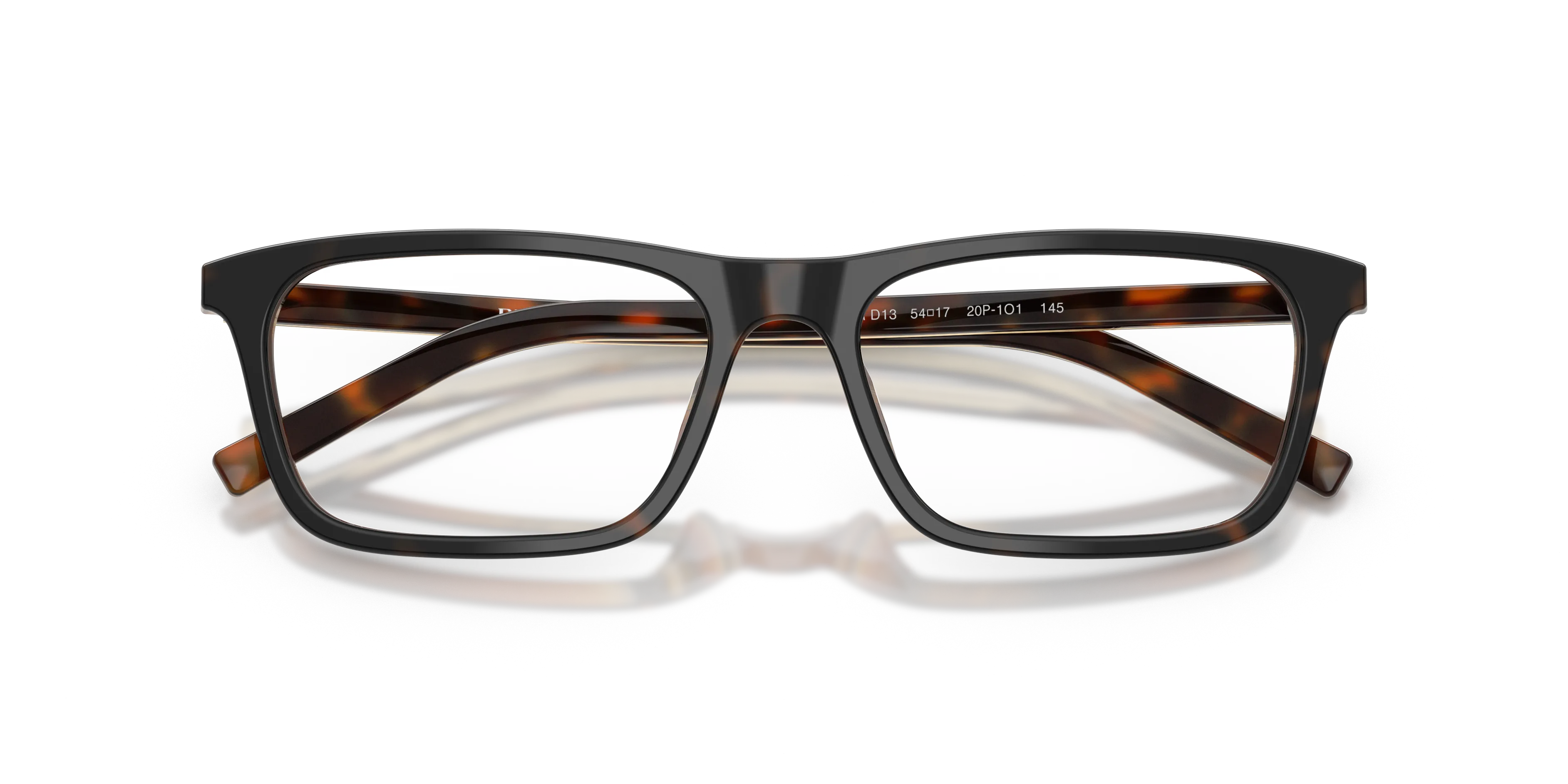 Prada PR D13V 20P1O1 Montature da vista Acetato Tartaruga Trasparente Squadrata Normale - immagine 2