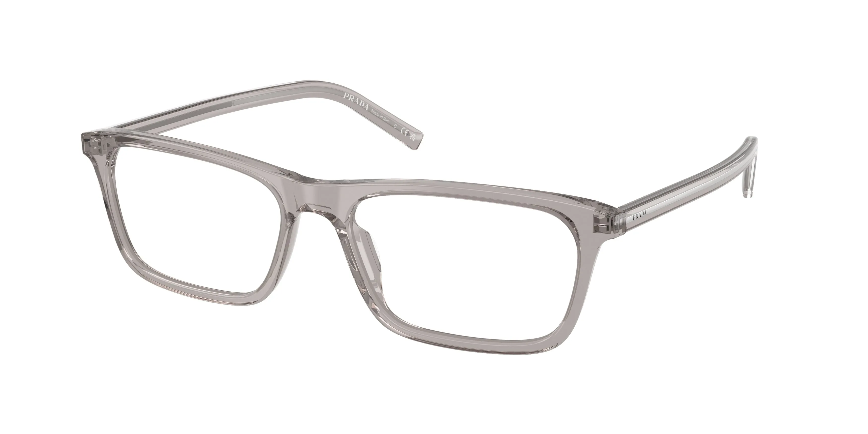 Prada PR D13V 10J1O1 Montature da vista Acetato Grigio Trasparente Squadrata Normale - immagine 1
