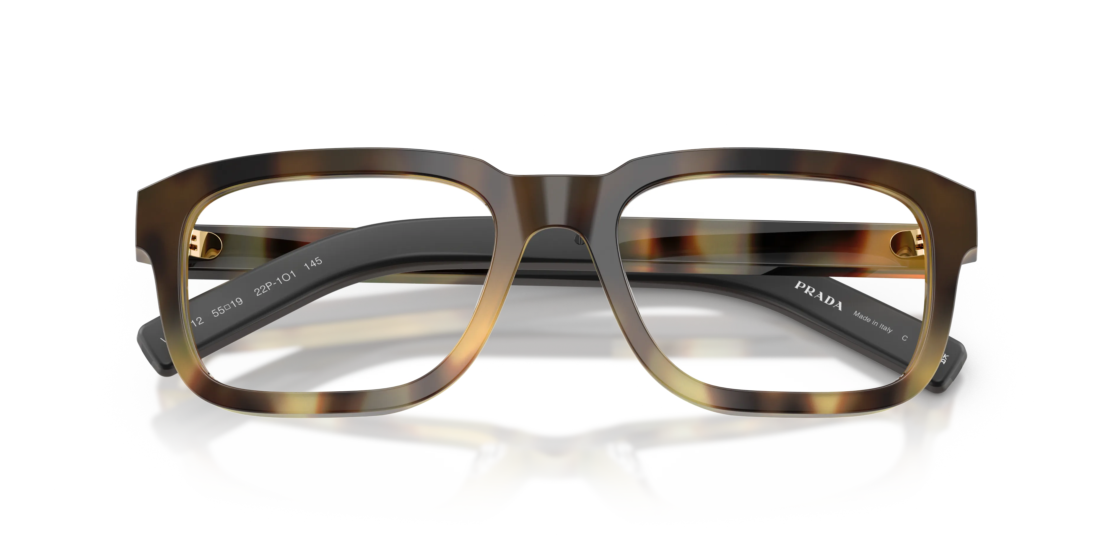 Prada PR D12V 22P1O1 Montature da vista Acetato Grigio Trasparente Squadrata Normale - immagine 2