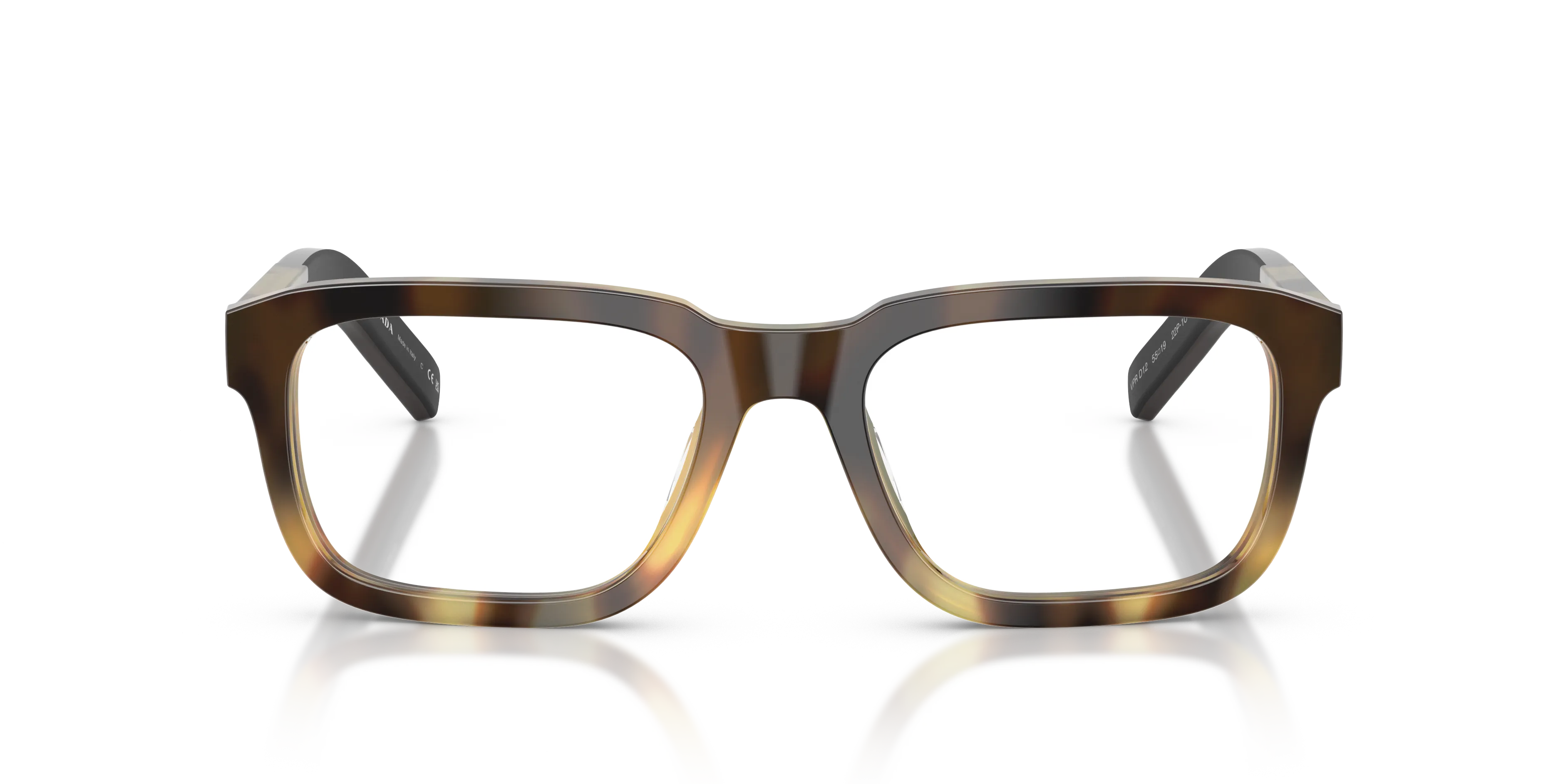 Prada PR D12V 22P1O1 Montature da vista Acetato Grigio Trasparente Squadrata Normale - immagine 3