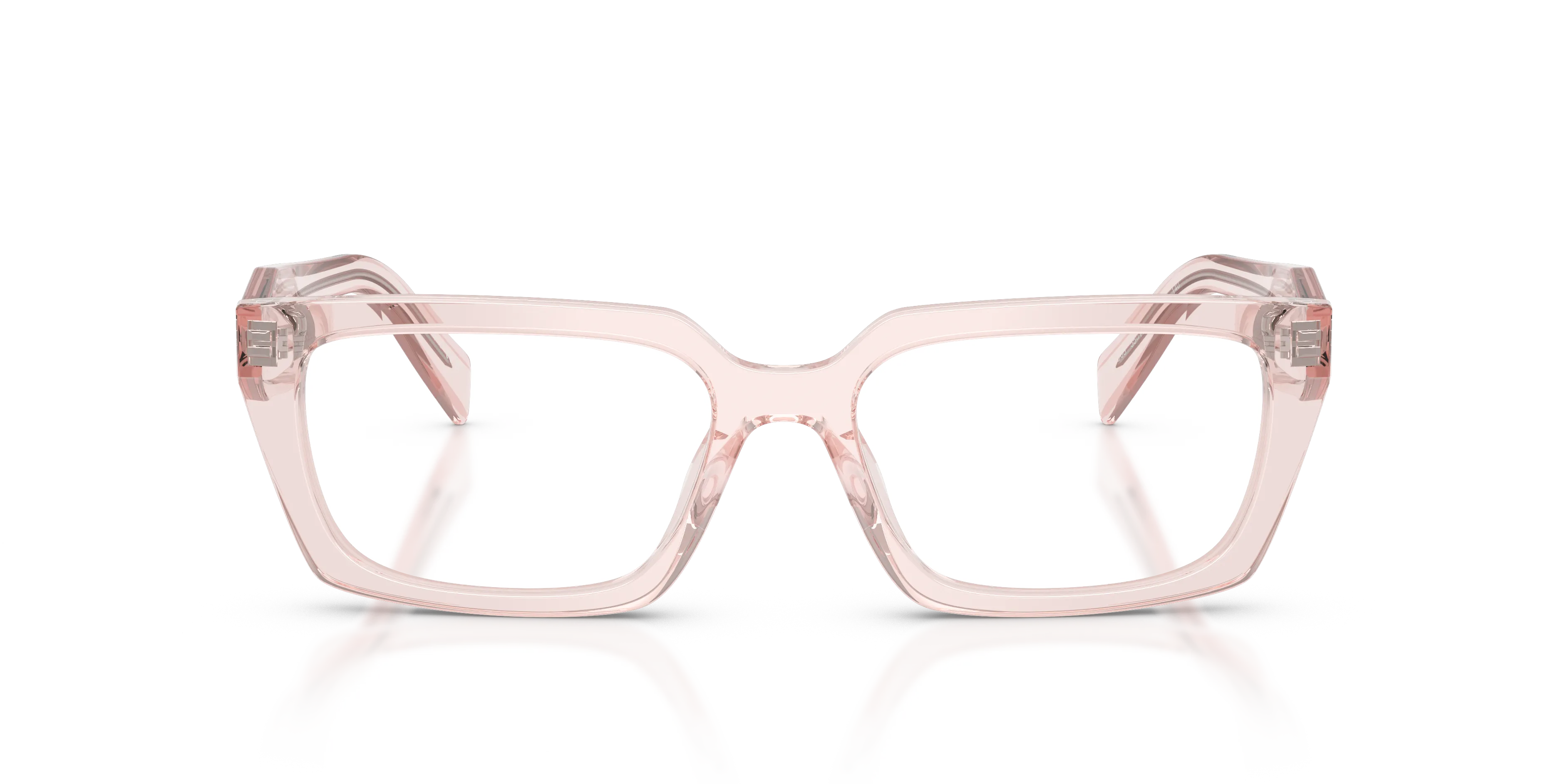 Prada PR D05V 15J1O1 Montature da vista Acetato Rosa Trasparente Squadrata Normale - immagine 3