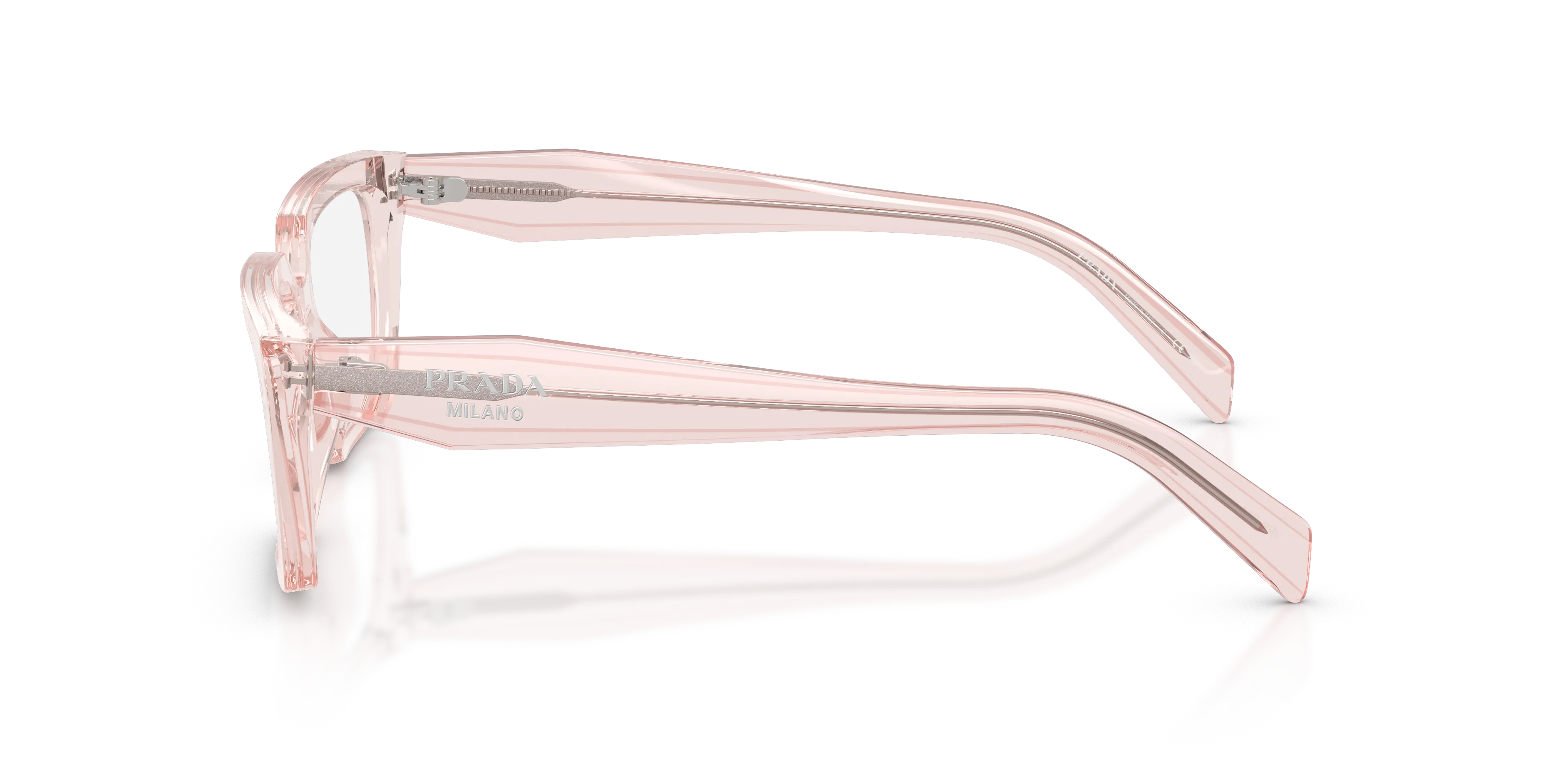 Prada PR D05V 15J1O1 Montature da vista Acetato Rosa Trasparente Squadrata Normale - immagine 4