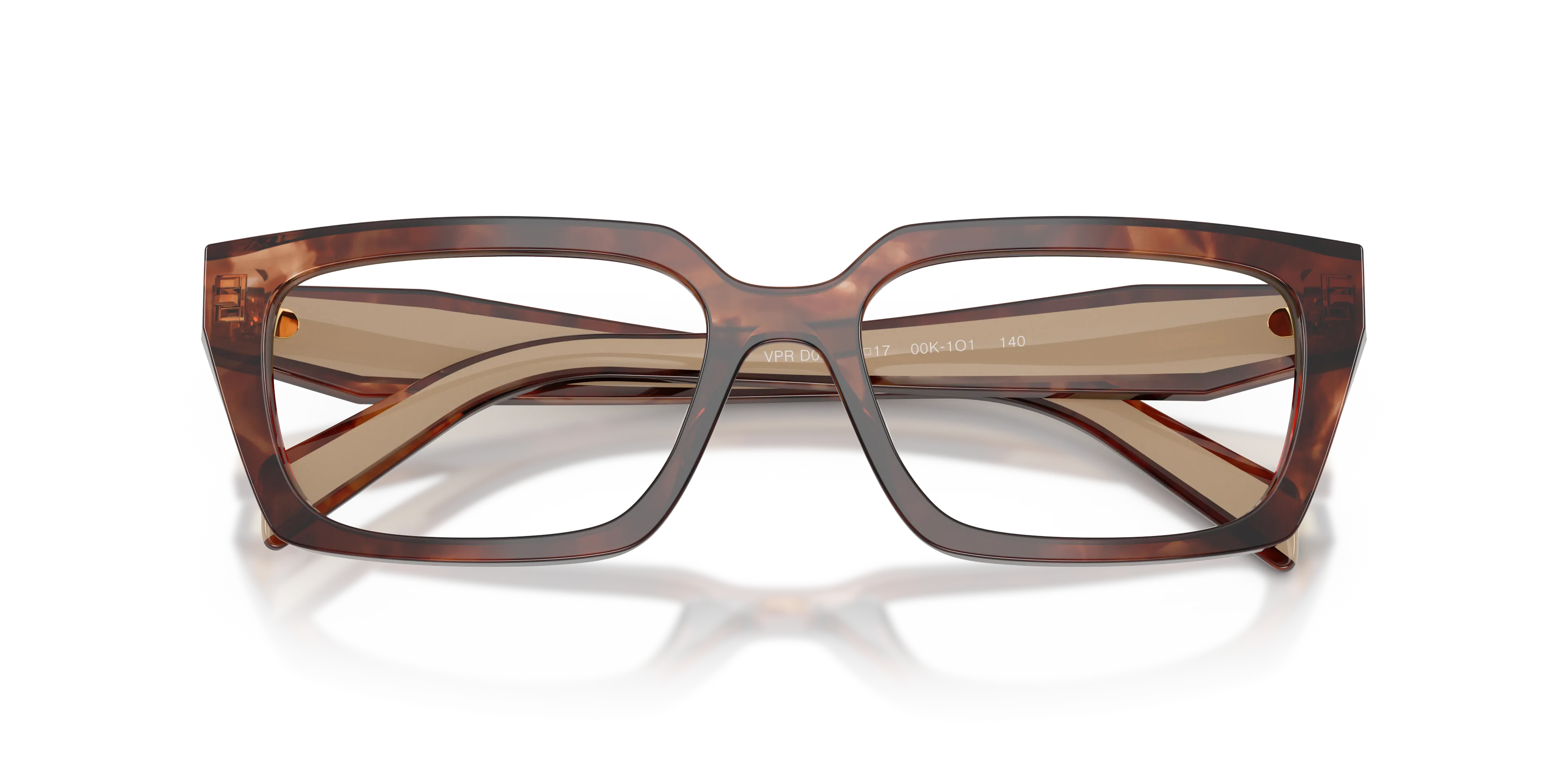 Prada PR D05V 00K1O1 Montature da vista Acetato Marrone Trasparente Squadrata Normale - immagine 2