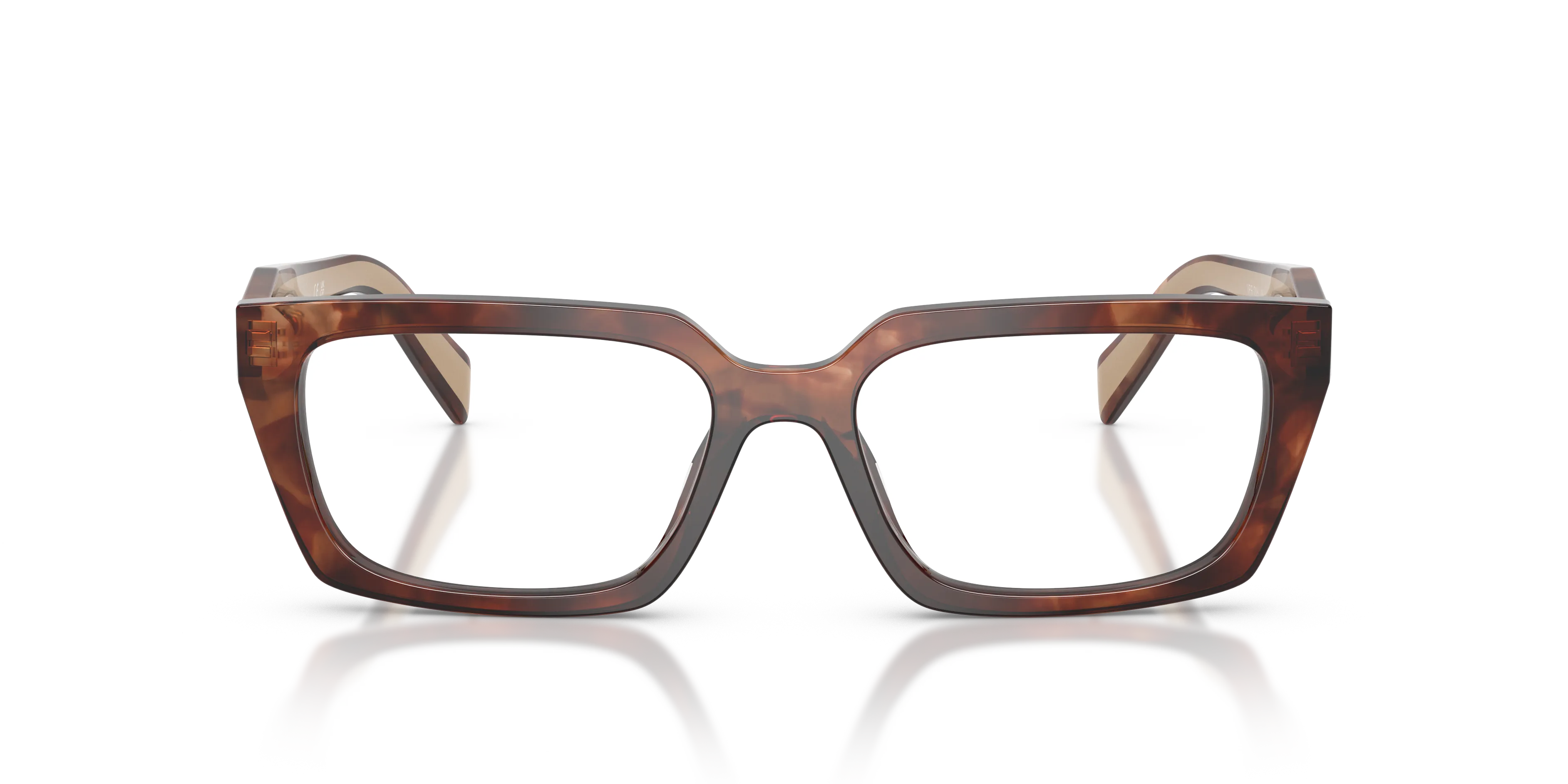 Prada PR D05V 00K1O1 Montature da vista Acetato Marrone Trasparente Squadrata Normale - immagine 3