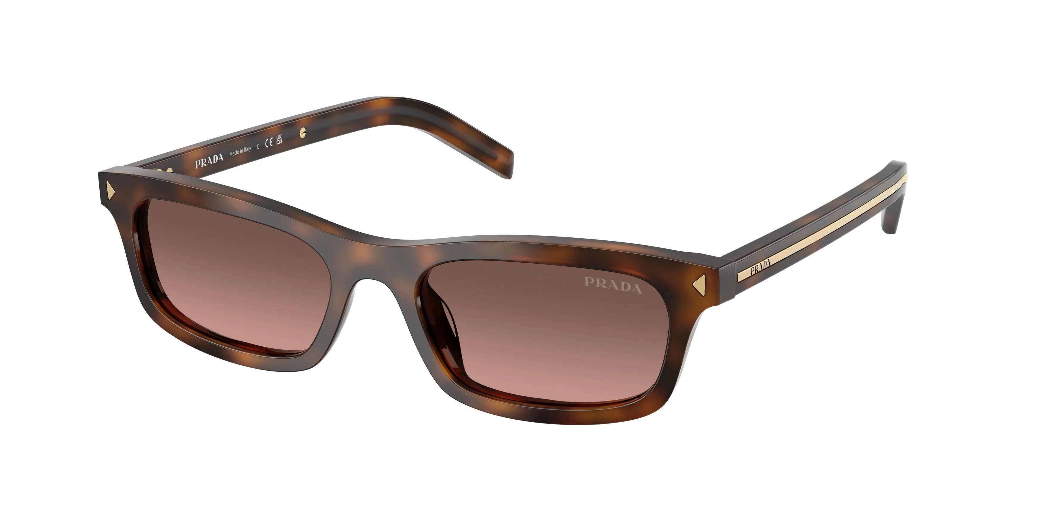 Prada PR D05S 20D11C Occhiali da sole Acetato Tartaruga Marrone Pillow Normale Sfumato - immagine 1