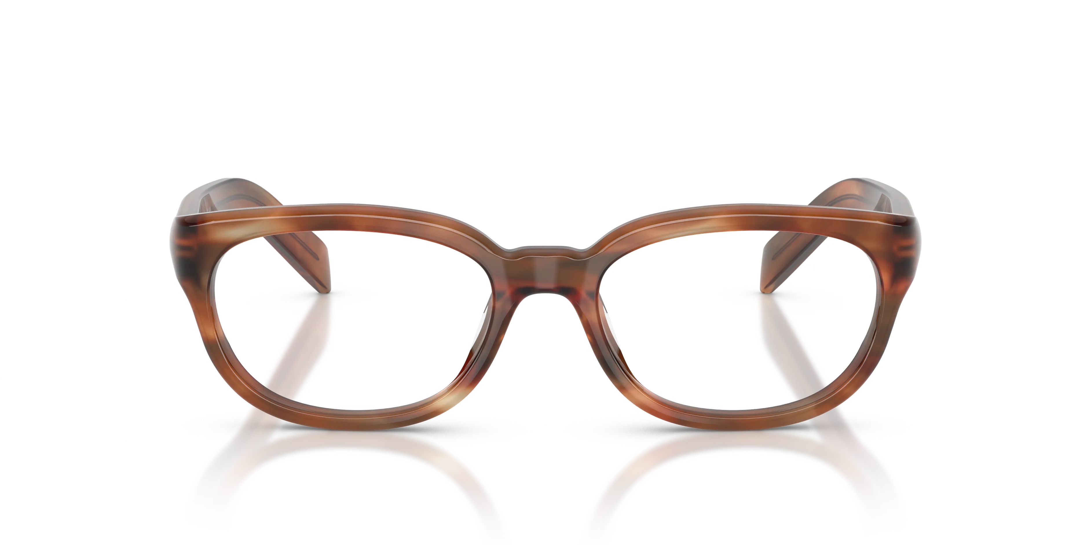 Prada PR D03VU 24G1O1 Montature da vista Acetato Marrone Trasparente Pantos Normale - immagine 3