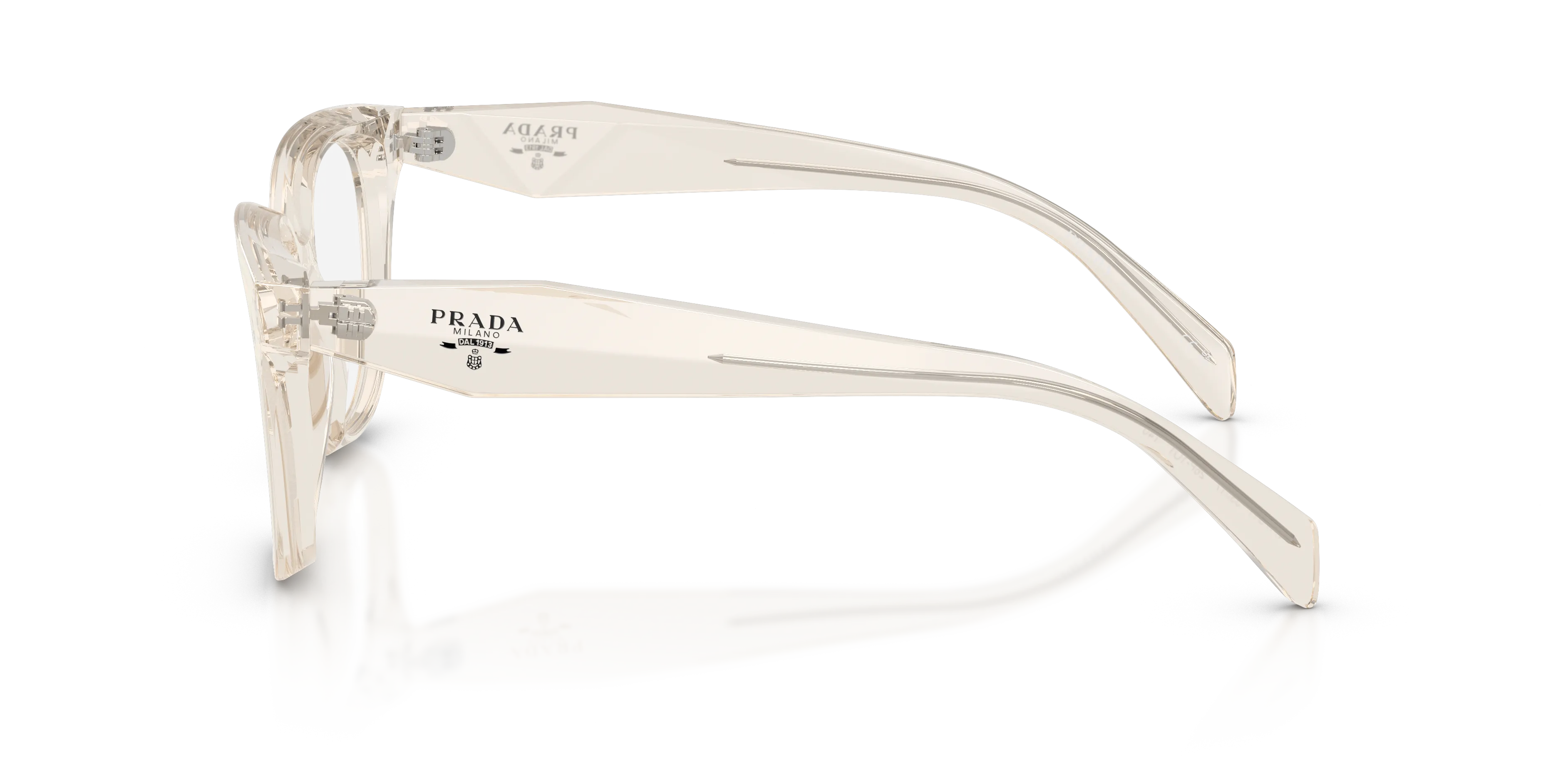 Prada PR C11V 26P1O1 Montature da vista Acetato Marrone Trasparente Farfalla Normale - immagine 4
