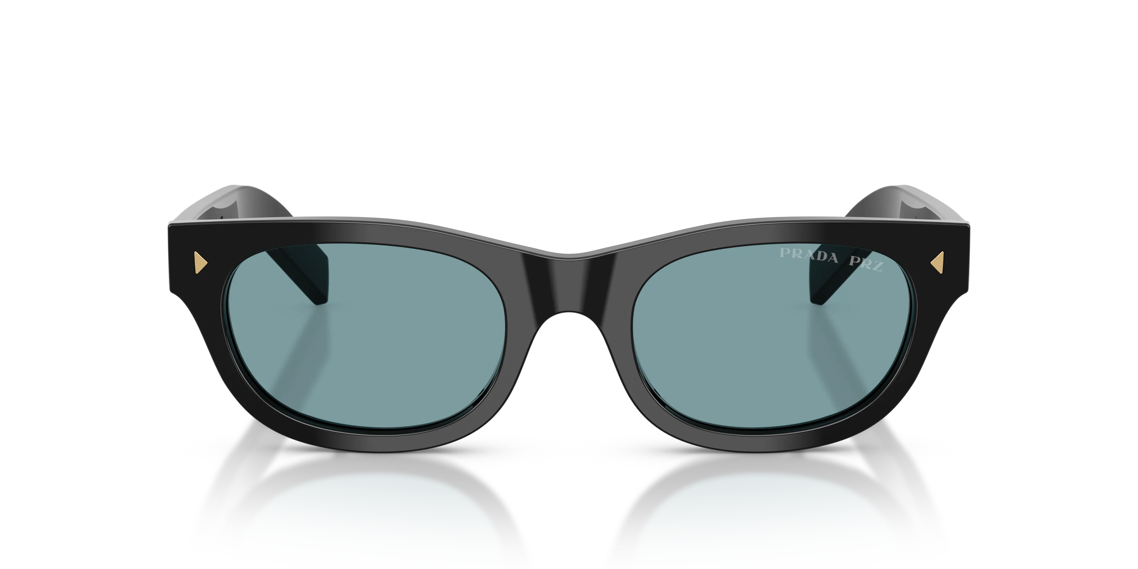 Prada PR C09S 16K04D Occhiali da sole Acetato Nero Verde Cat Eye Polarizzata - immagine 3