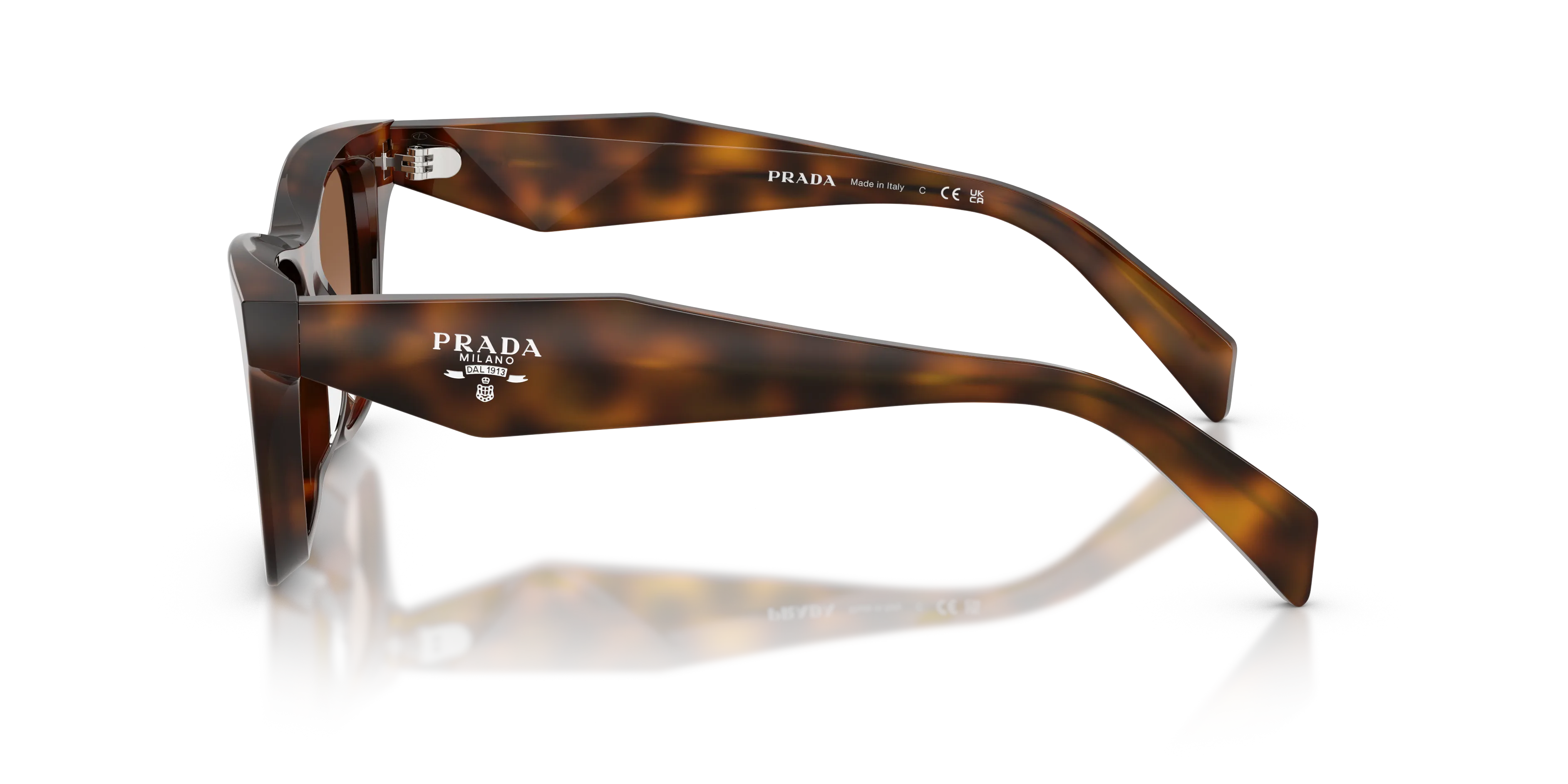 Prada PR C07S 20D90P Occhiali da sole Acetato Tartaruga Marrone Farfalla Normale Sfumato - immagine 4