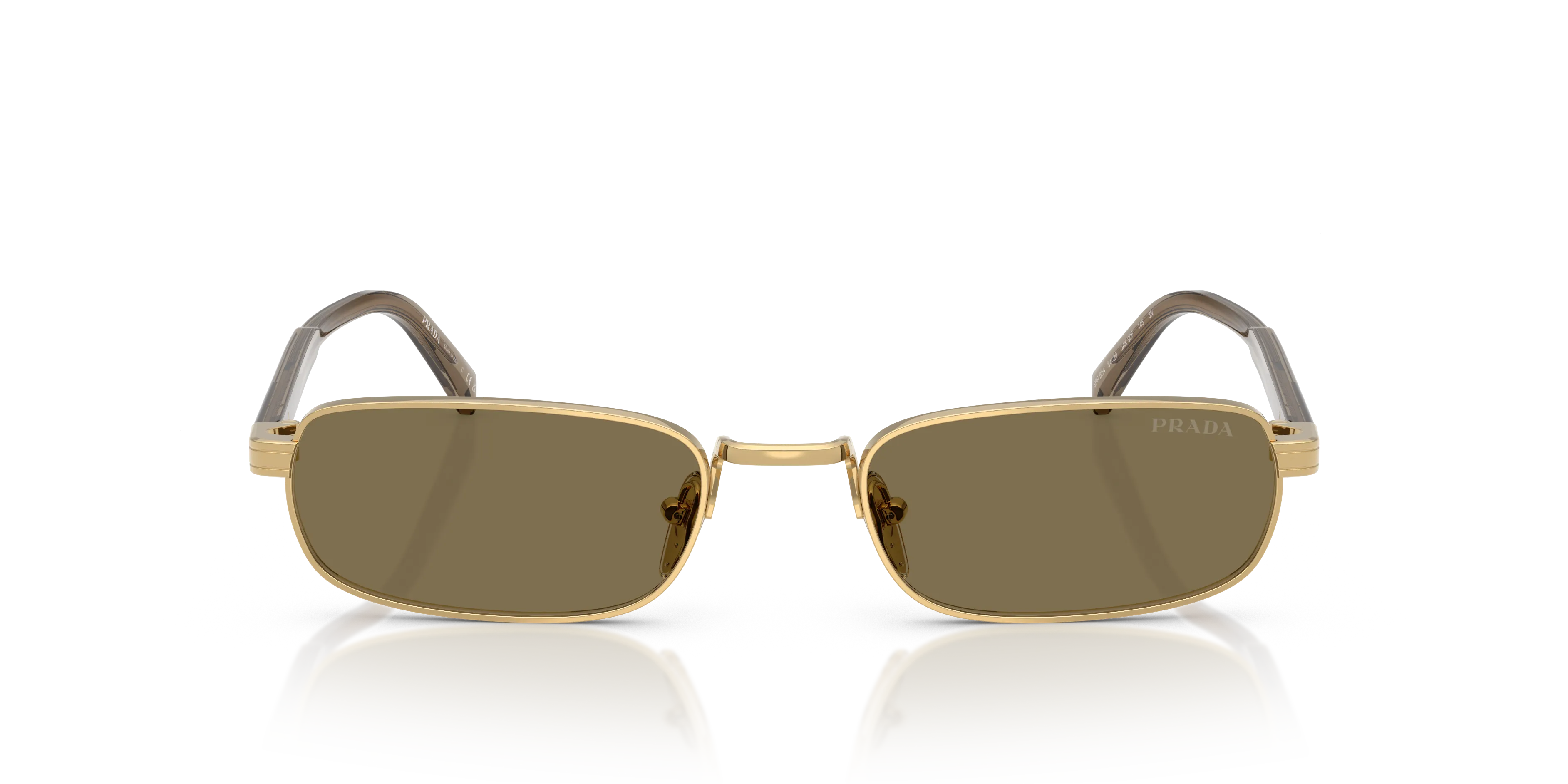 Prada PR B54S 5AK90F Occhiali da sole Metallo Oro Marrone Squadrata Normale - immagine 3