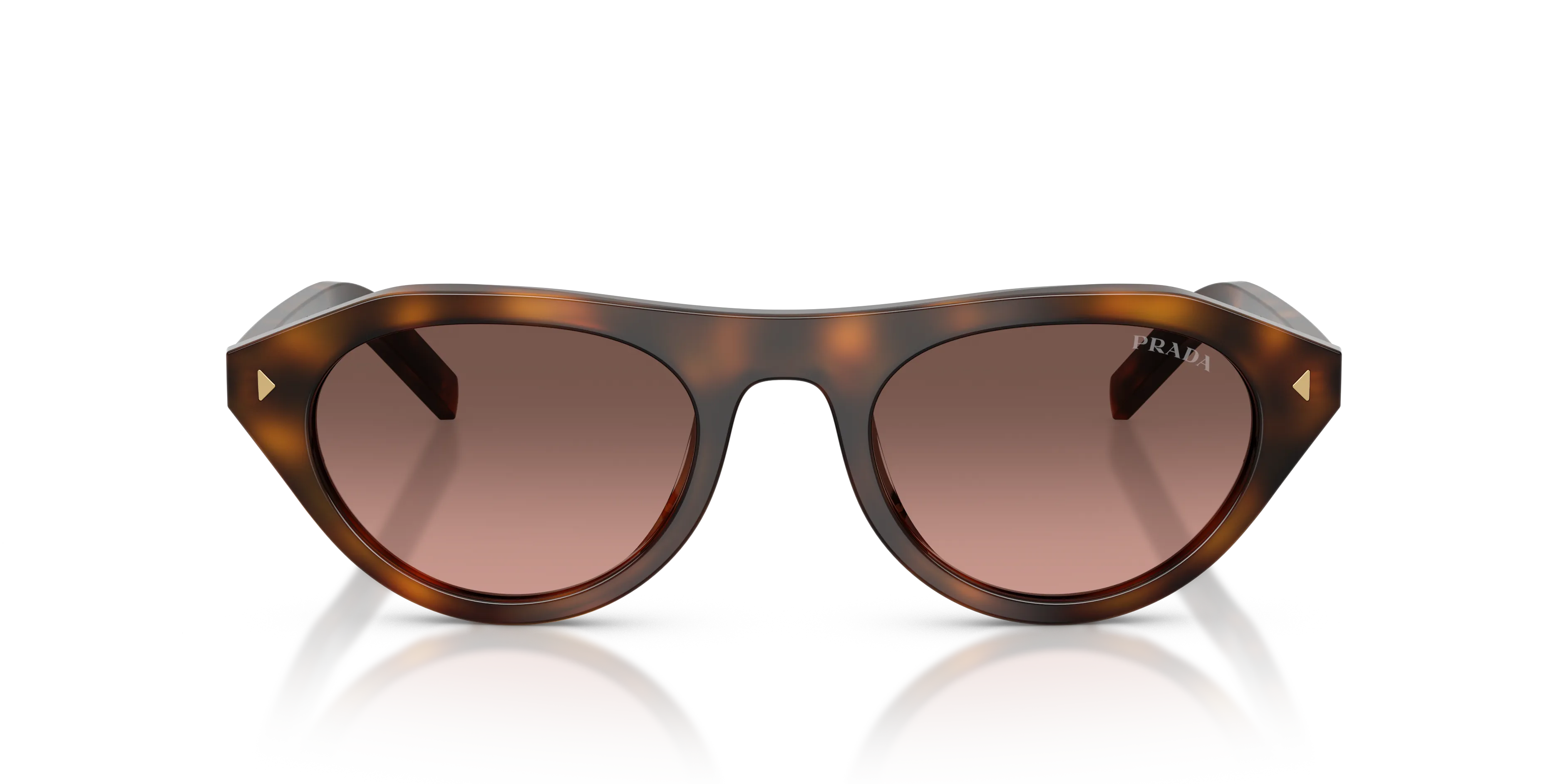 Prada PR B15S 20D11C Occhiali da sole Acetato Tartaruga Marrone Geometrica Normale Sfumato - immagine 3