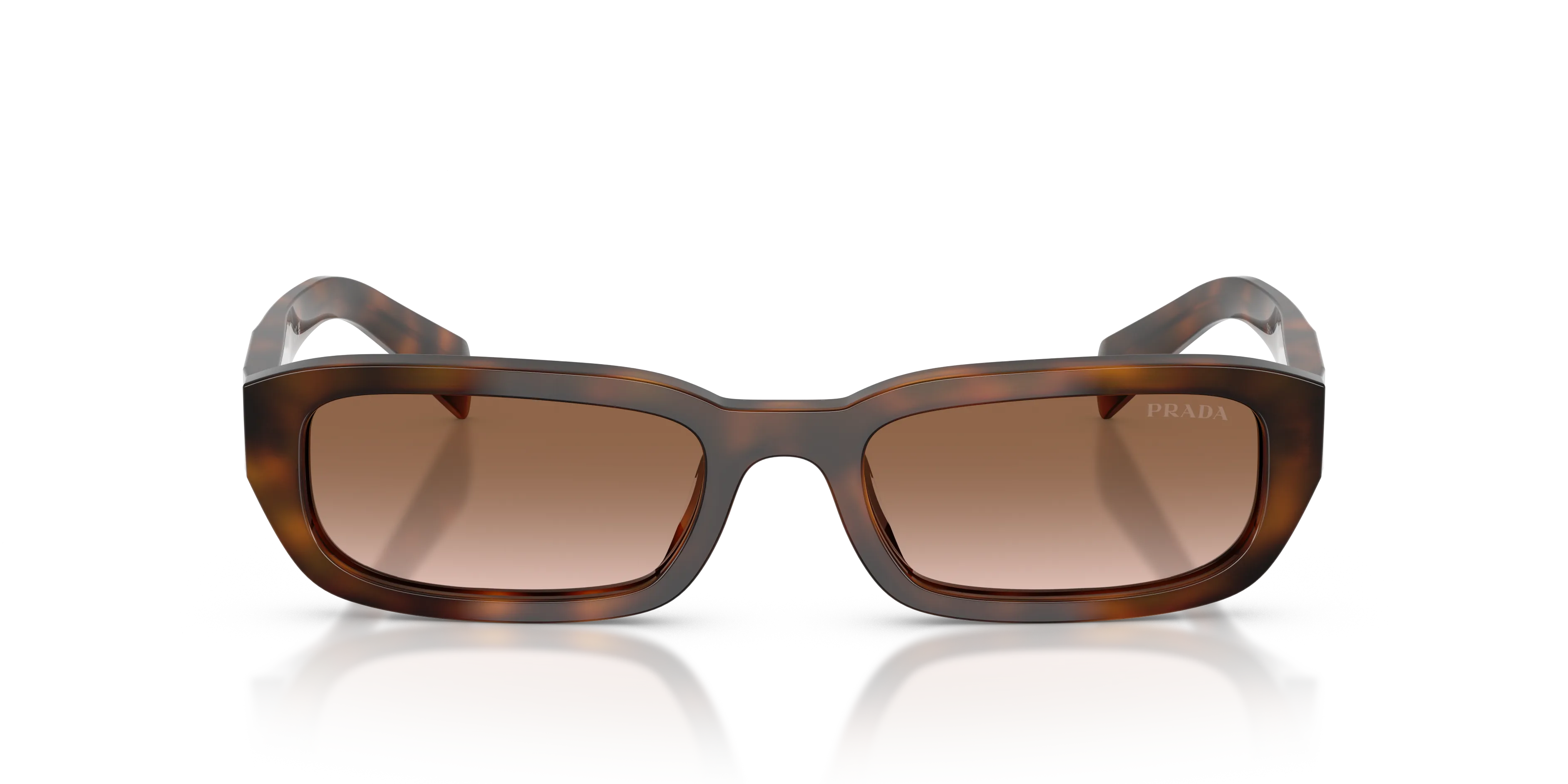 Prada PR B06S 20D90P Occhiali da sole Acetato Tartaruga Marrone Squadrata Normale Sfumato - immagine 3