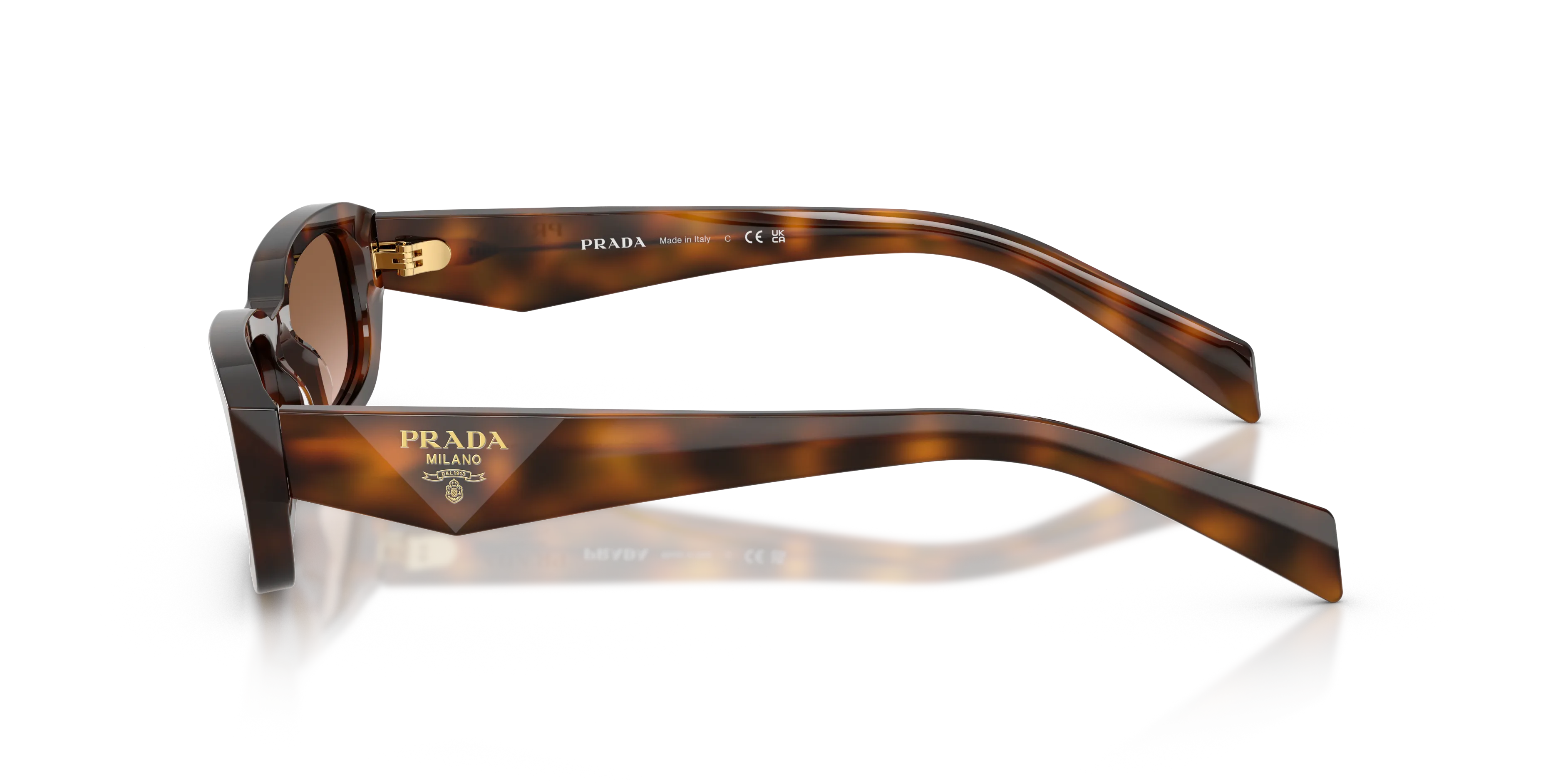 Prada PR B06S 20D90P Occhiali da sole Acetato Tartaruga Marrone Squadrata Normale Sfumato - immagine 4