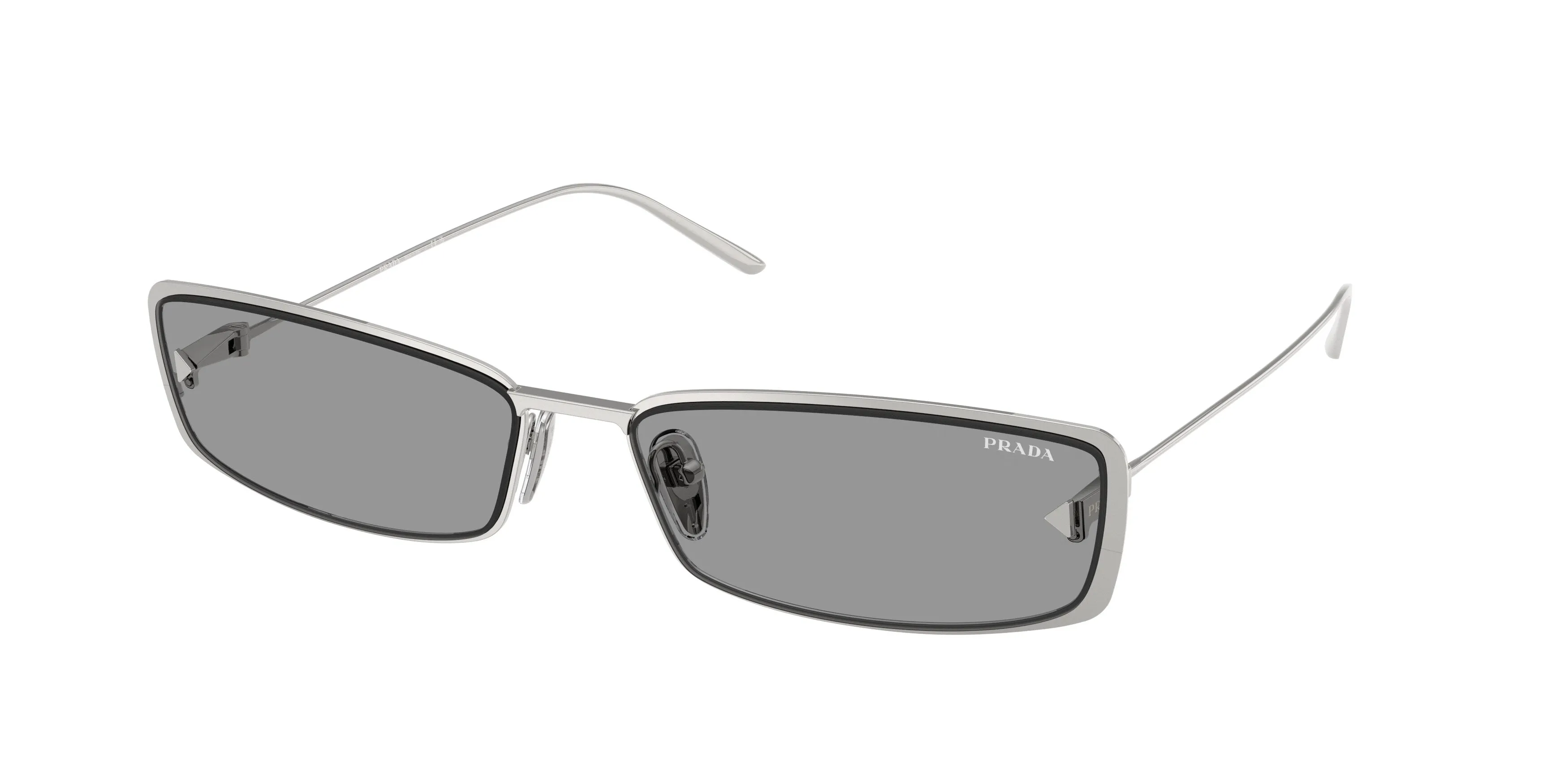 Prada PR D67S 1BC50Q Occhiali da sole Metallo Argento Grigio Farfalla Normale - immagine 1