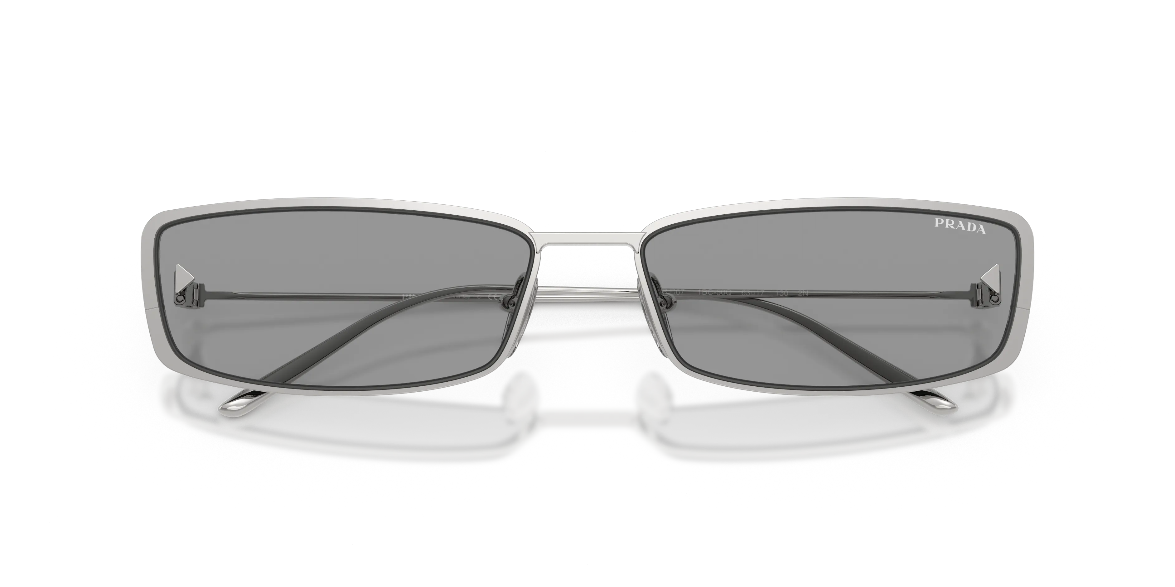 Prada PR D67S 1BC50Q Occhiali da sole Metallo Argento Grigio Farfalla Normale - immagine 2