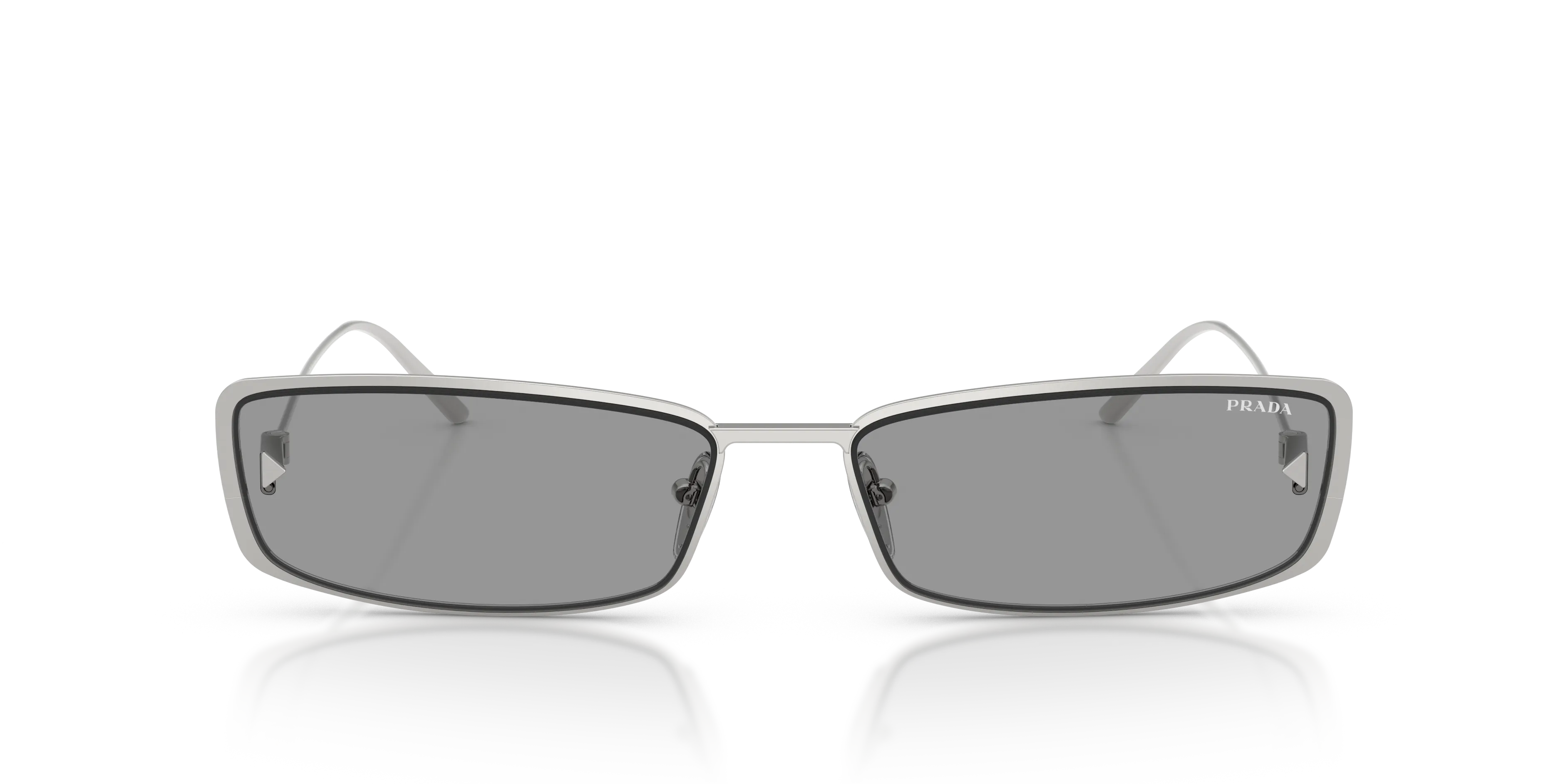 Prada PR D67S 1BC50Q Occhiali da sole Metallo Argento Grigio Farfalla Normale - immagine 3