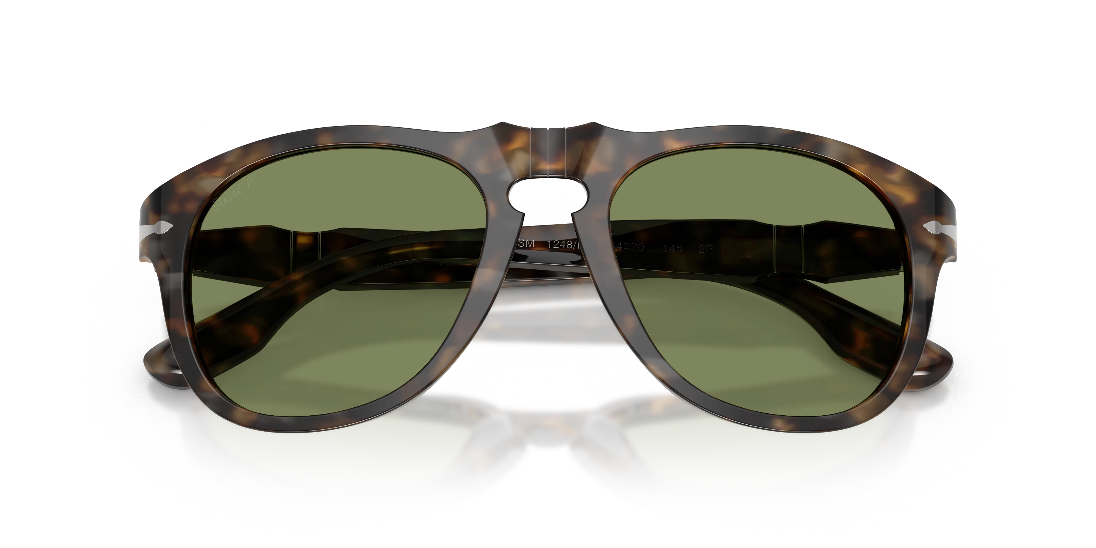 Persol PO8649SM 1248P1 Occhiali da sole Acetato Marrone Verde Pilot Polarizzata - immagine 2