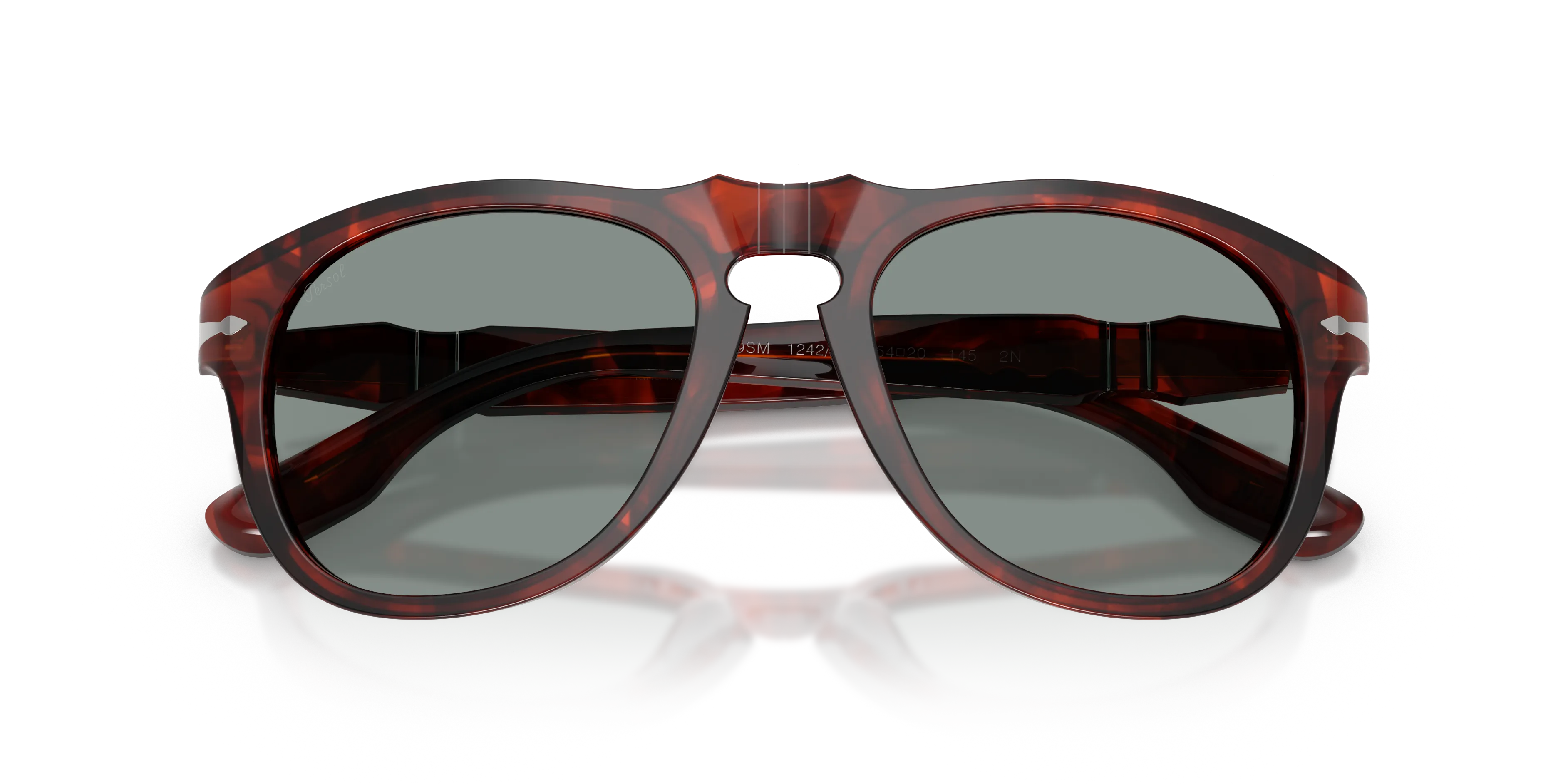Persol PO8649SM 124256 Occhiali da sole Acetato Tartaruga Rosa Pilot Normale Sfumato - immagine 2
