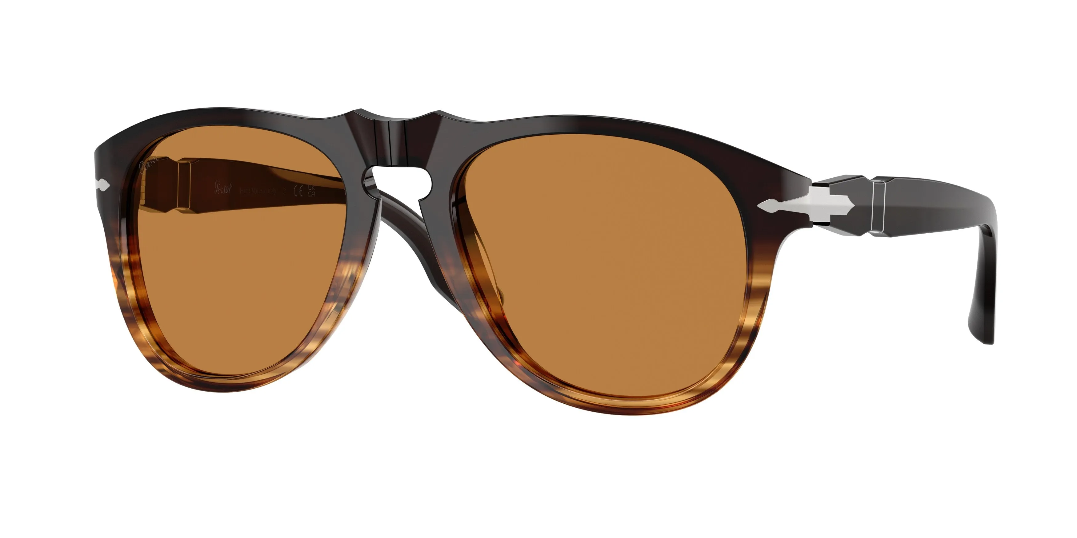 Persol PO8649SM 102653 Occhiali da sole Acetato Marrone Marrone Pilot Normale - immagine 1