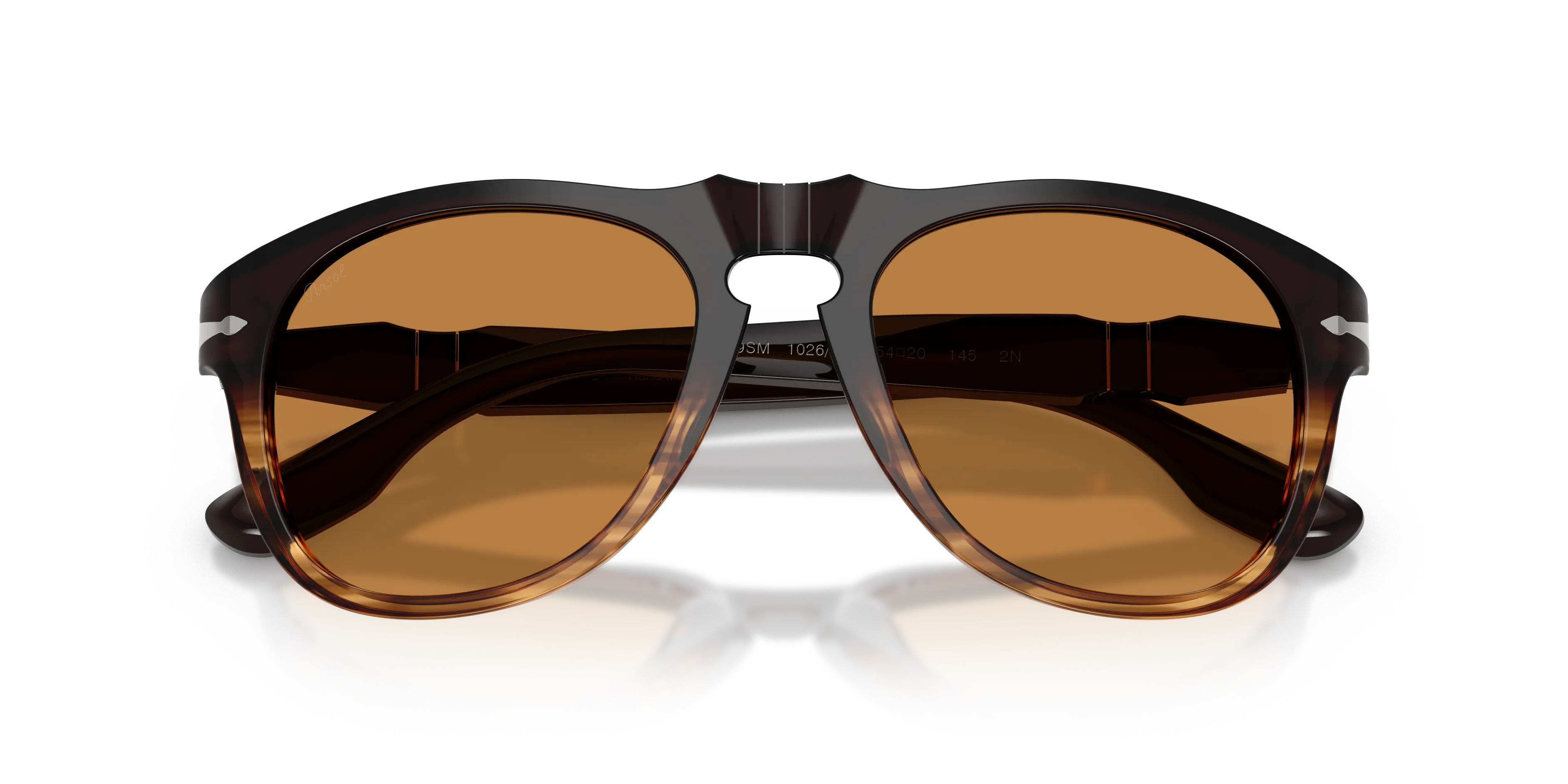 Persol PO8649SM 102653 Occhiali da sole Acetato Marrone Marrone Pilot Normale - immagine 2