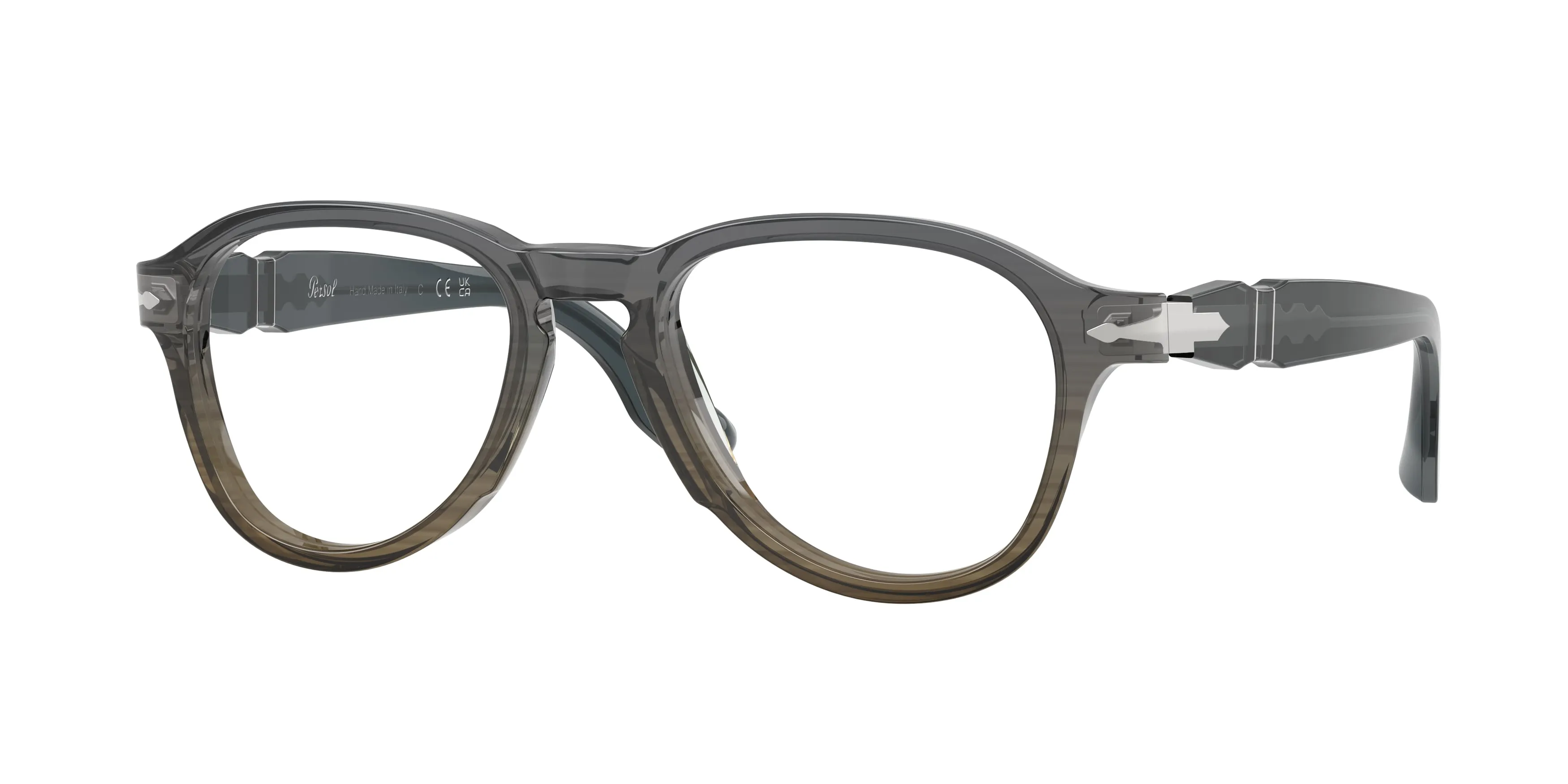 Persol PO8004V 1012 Montature da vista Acetato Grigio Trasparente Pilot Normale - immagine 1