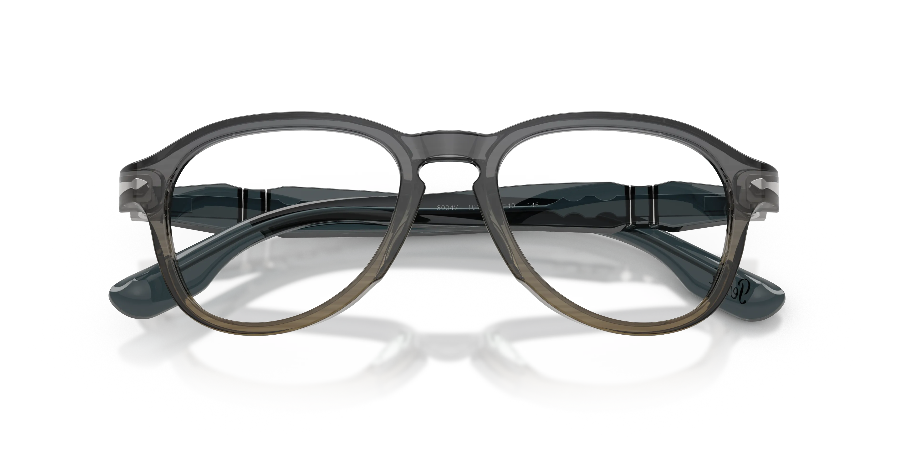 Persol PO8004V 1012 Montature da vista Acetato Grigio Trasparente Pilot Normale - immagine 2